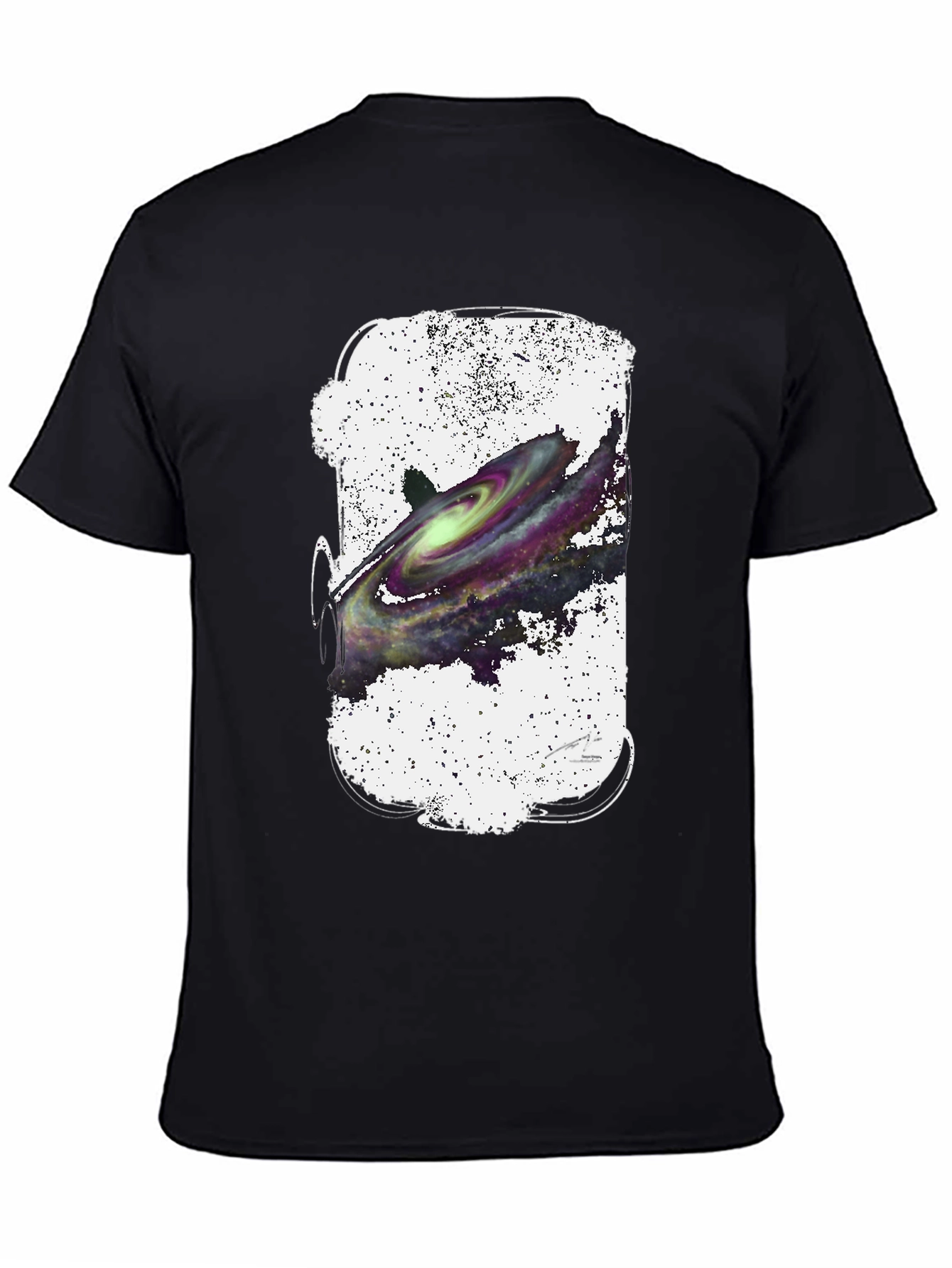 Galaxy Graphic Black T-Shirt for Men