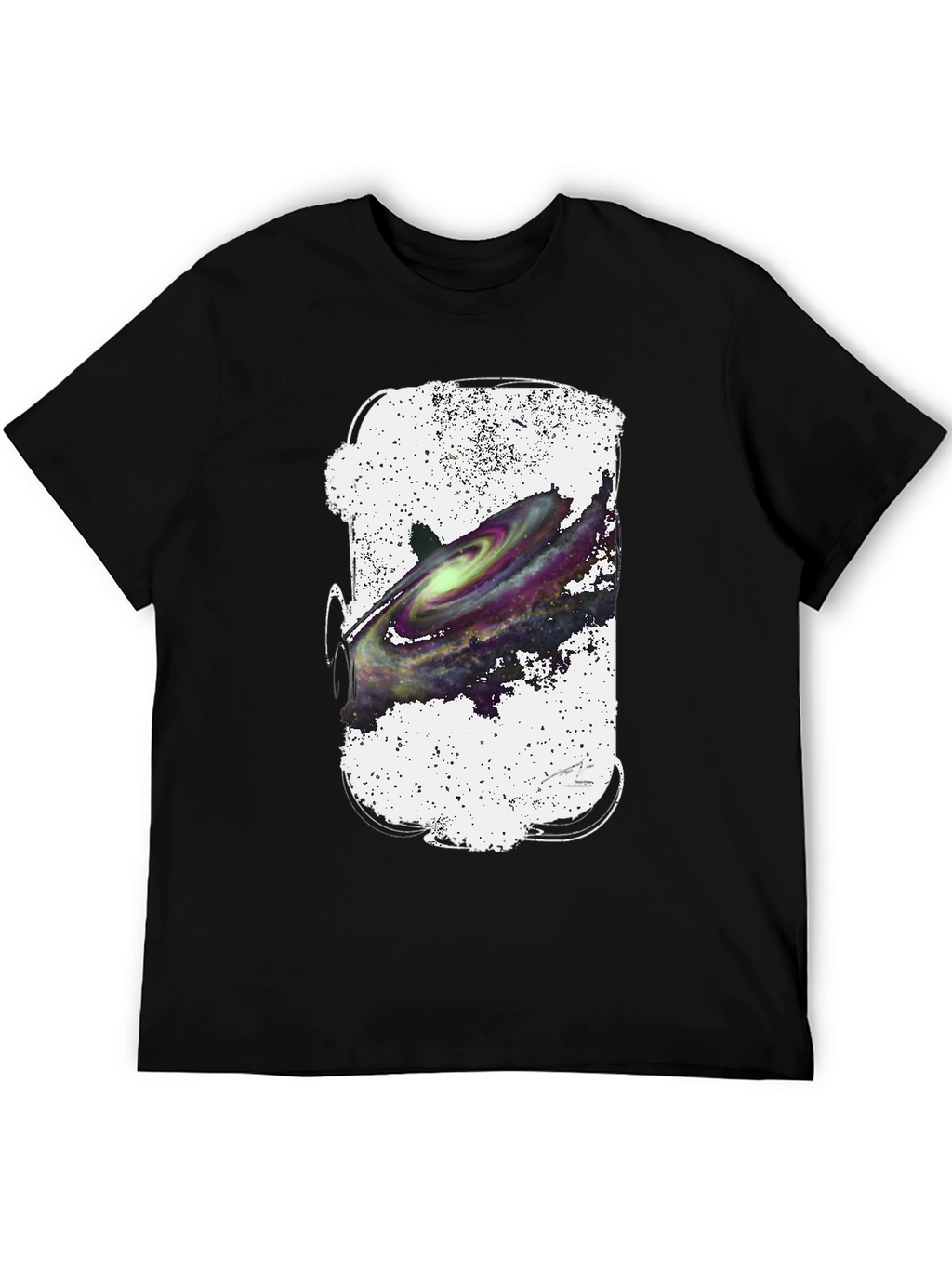 Galaxy Graphic Black T-Shirt for Men