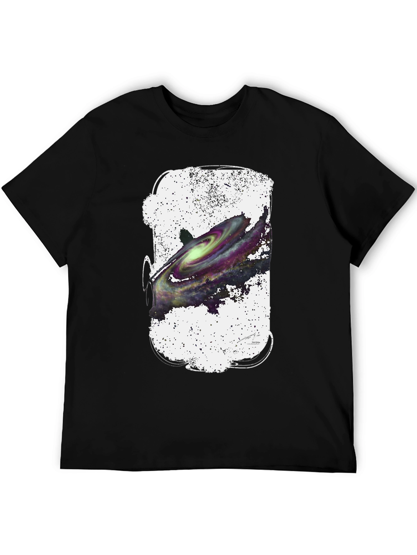 Galaxy Graphic Black T-Shirt for Men