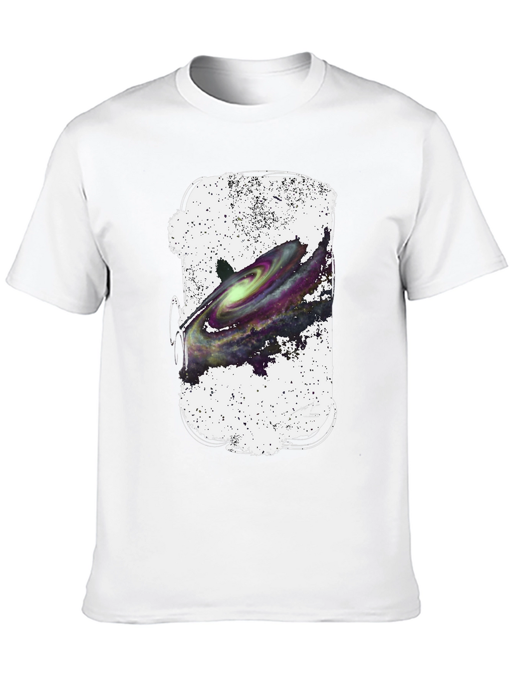 Galaxy Graphic Black T-Shirt for Men