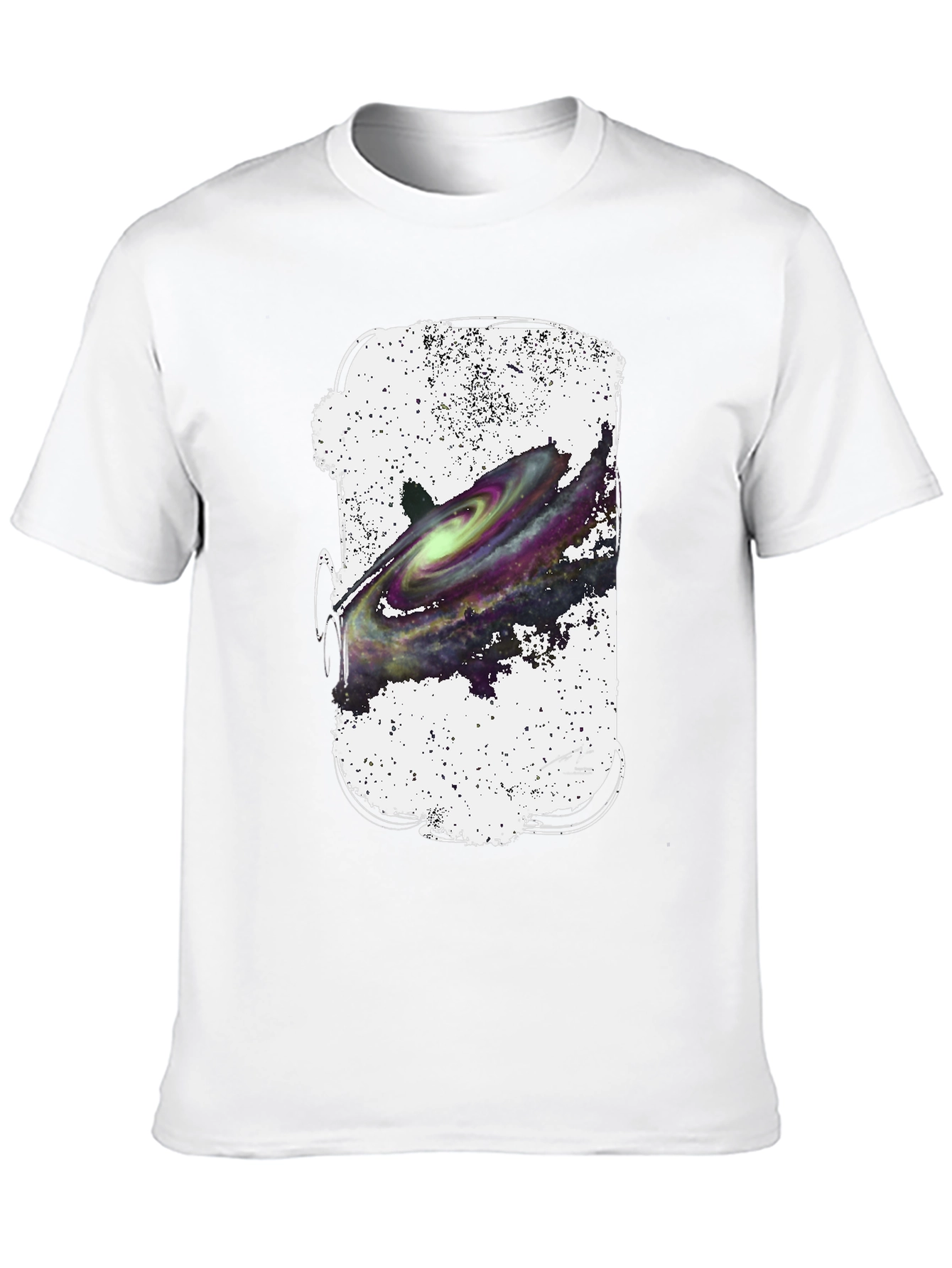 Galaxy Graphic Black T-Shirt for Men