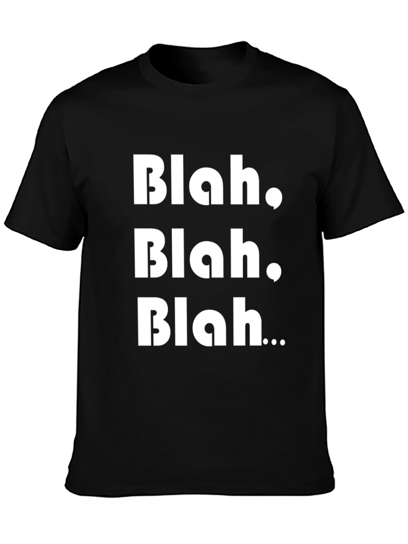 Blah Graphic Tee - Black Cotton T-Shirt