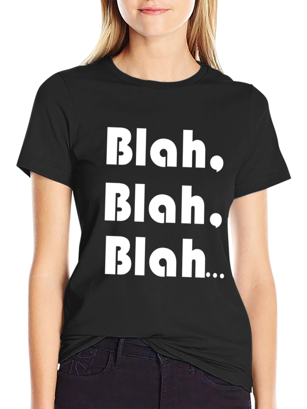 Blah Graphic Tee - Black Cotton T-Shirt