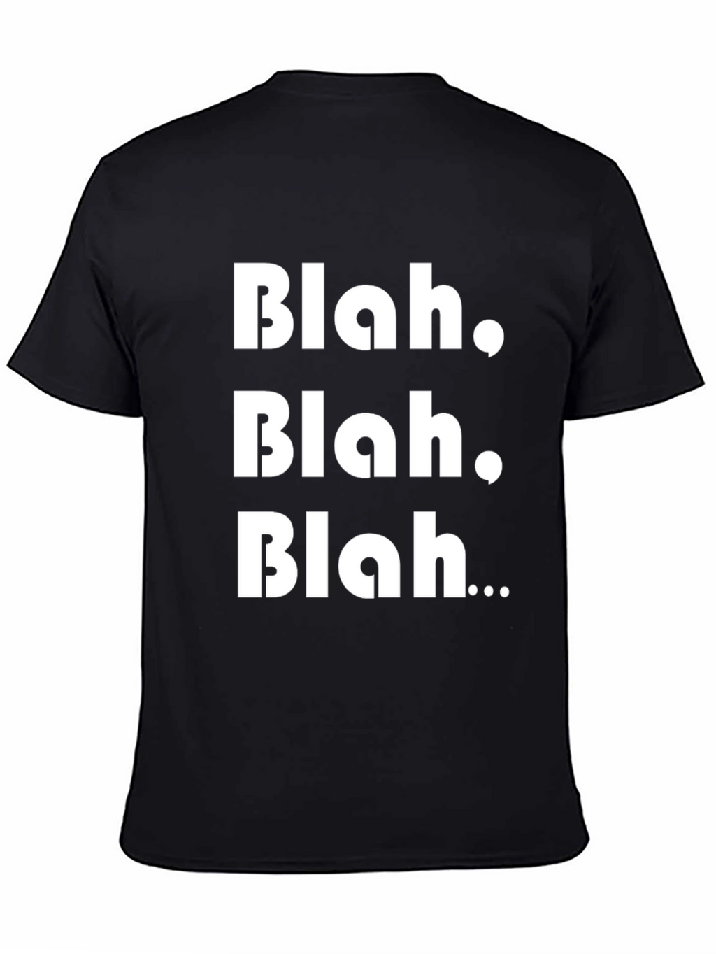 Blah Graphic Tee - Black Cotton T-Shirt