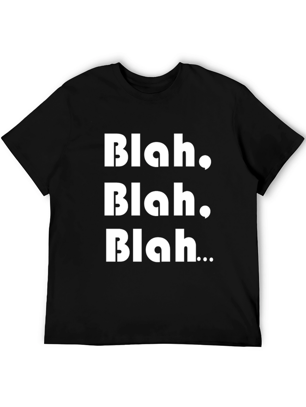 Blah Graphic Tee - Black Cotton T-Shirt