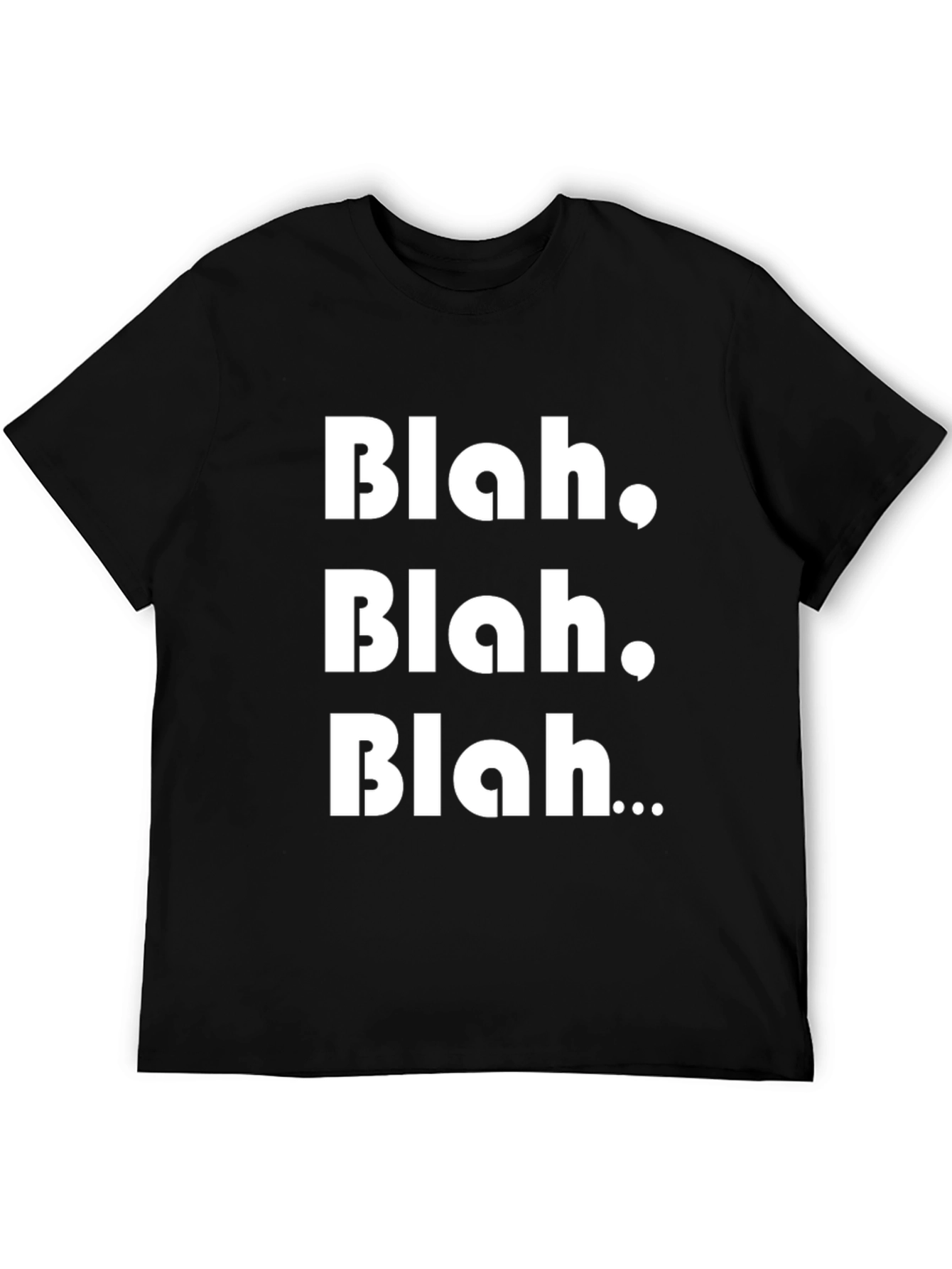 Blah Graphic Tee - Black Cotton T-Shirt