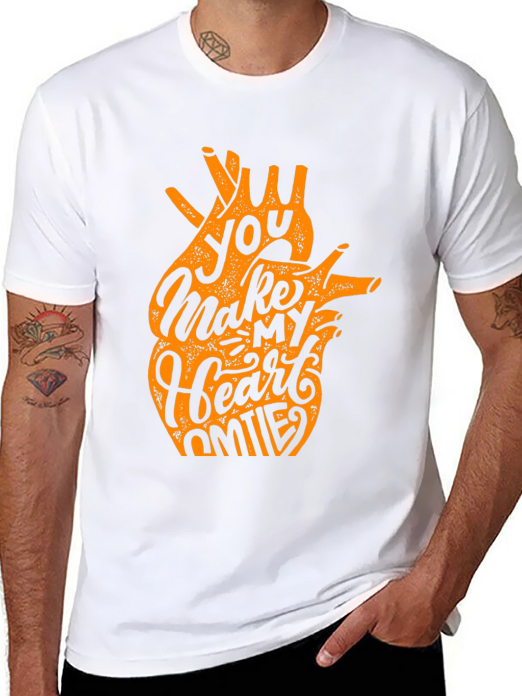 You Make My Heart Smile Black Graphic Tee