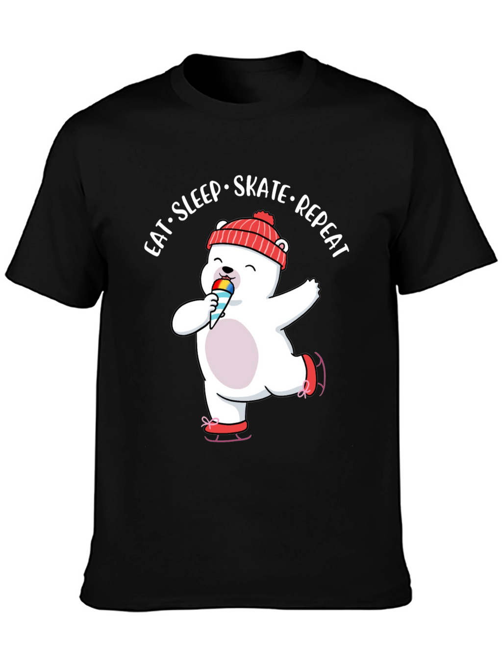 Eat Sleep Skate Repeat Bear T-Shirt