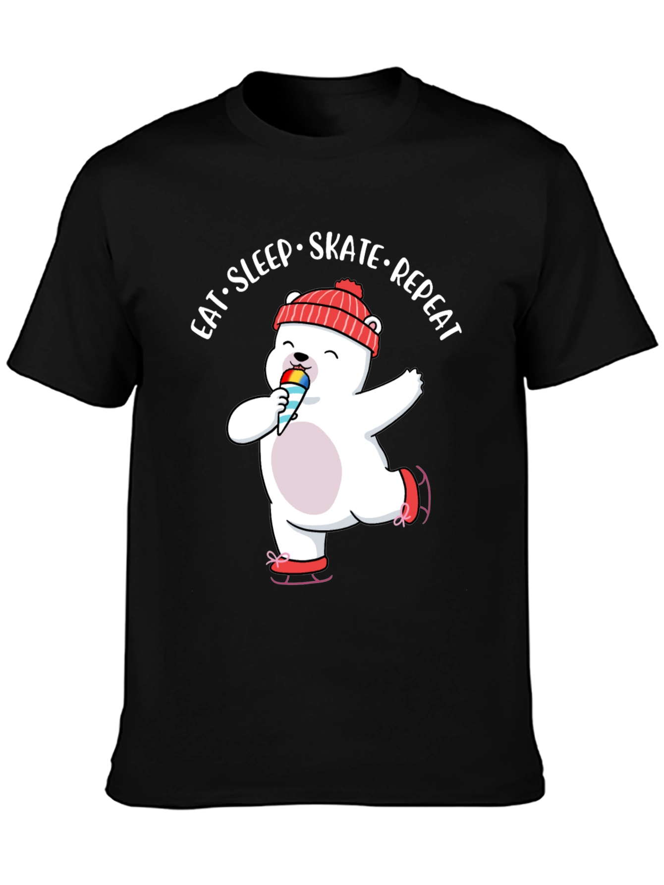 Eat Sleep Skate Repeat Bear T-Shirt