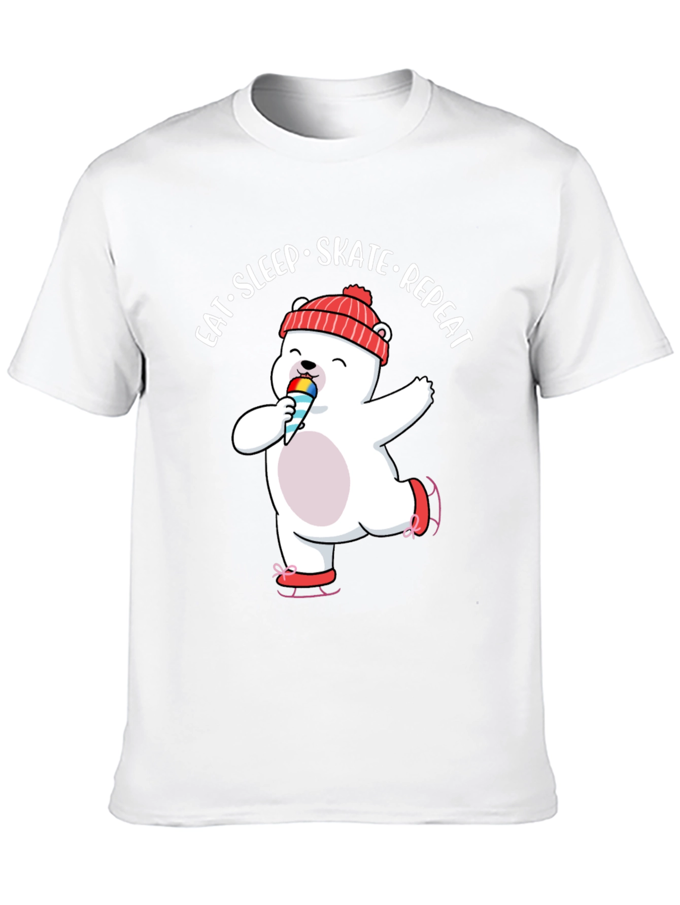 Eat Sleep Skate Repeat Bear T-Shirt