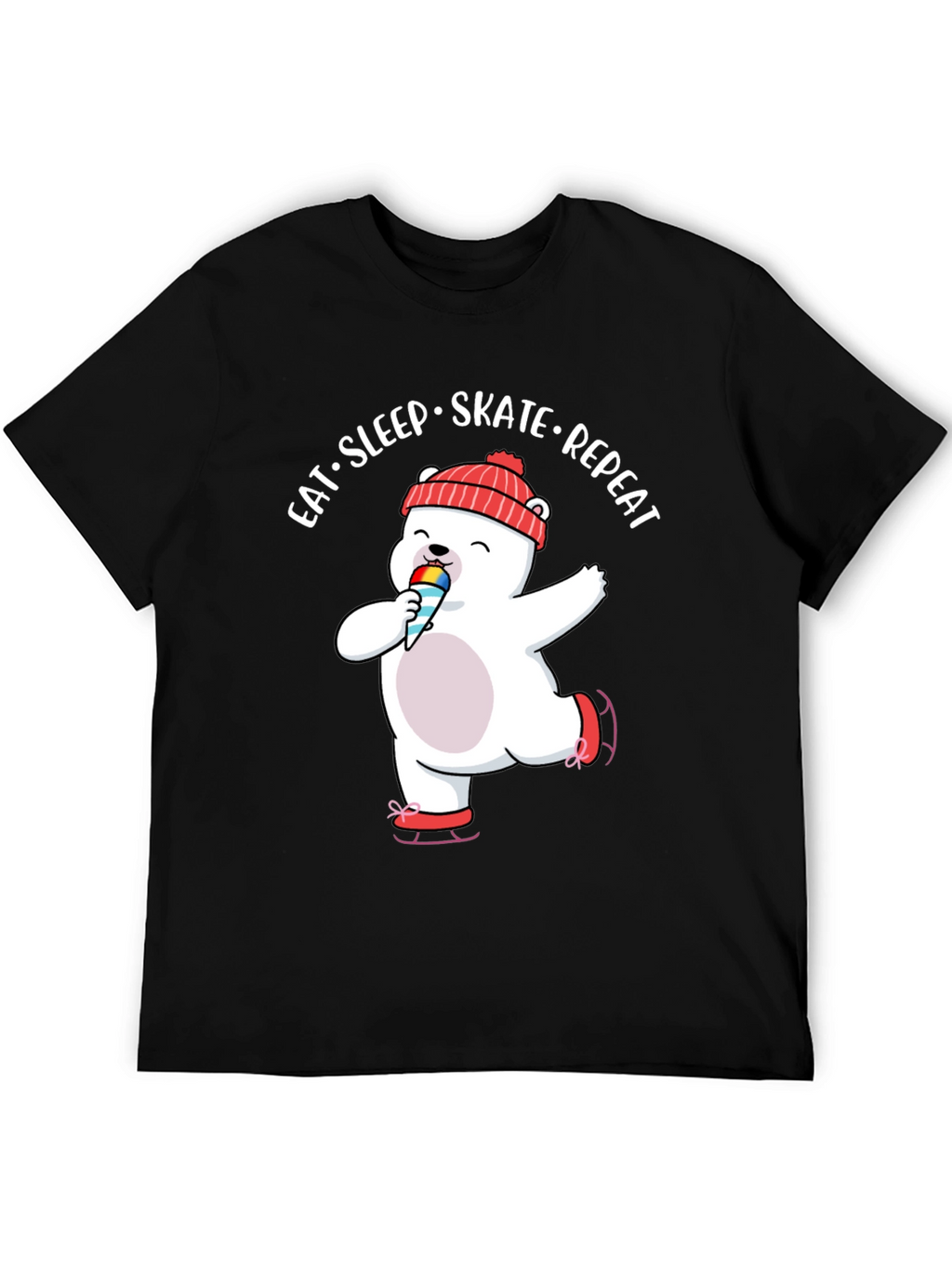 Eat Sleep Skate Repeat Bear T-Shirt