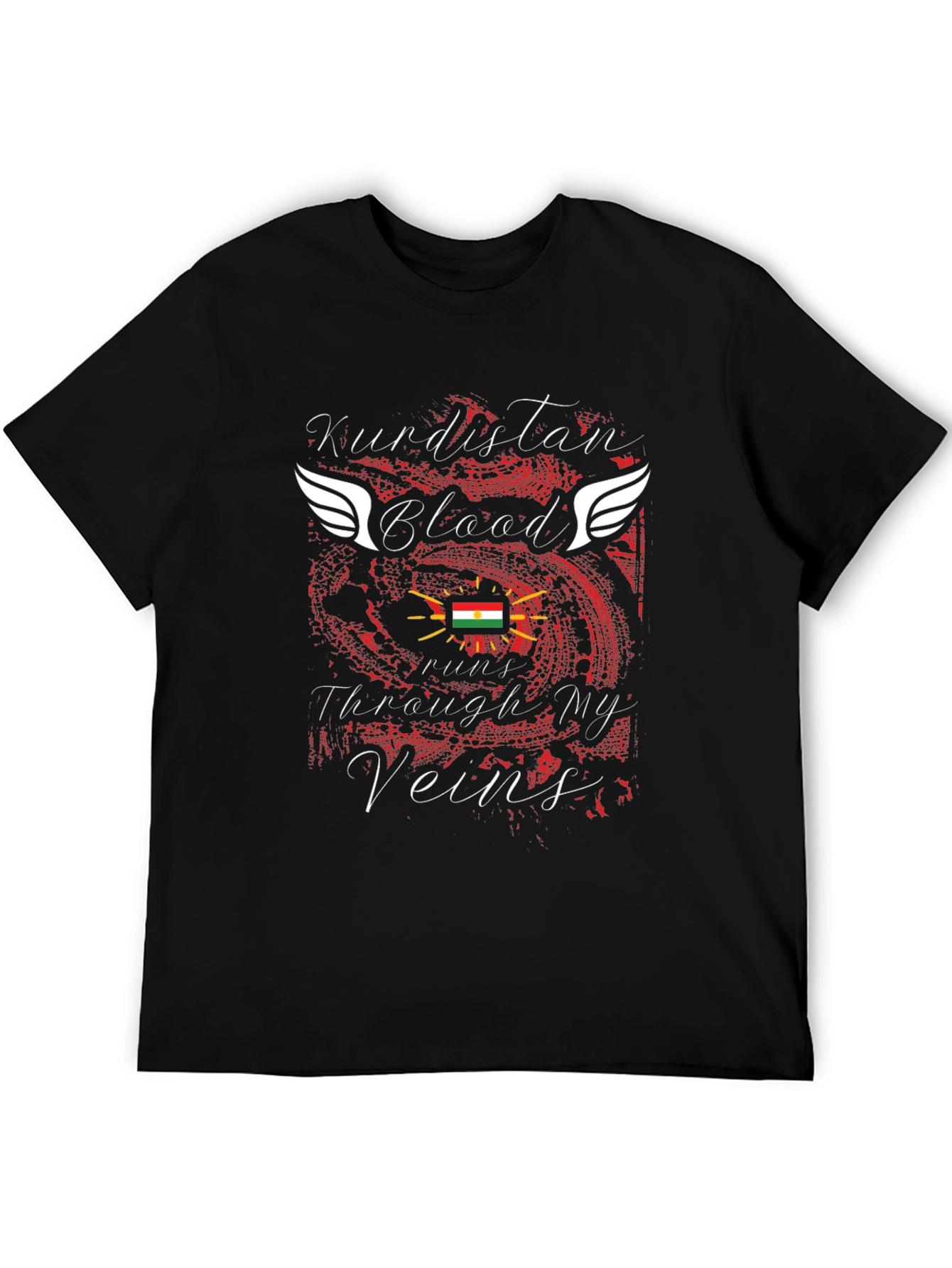 Kurdistan Pride Graphic T-Shirt - Blood Runs Through My Veins Tee