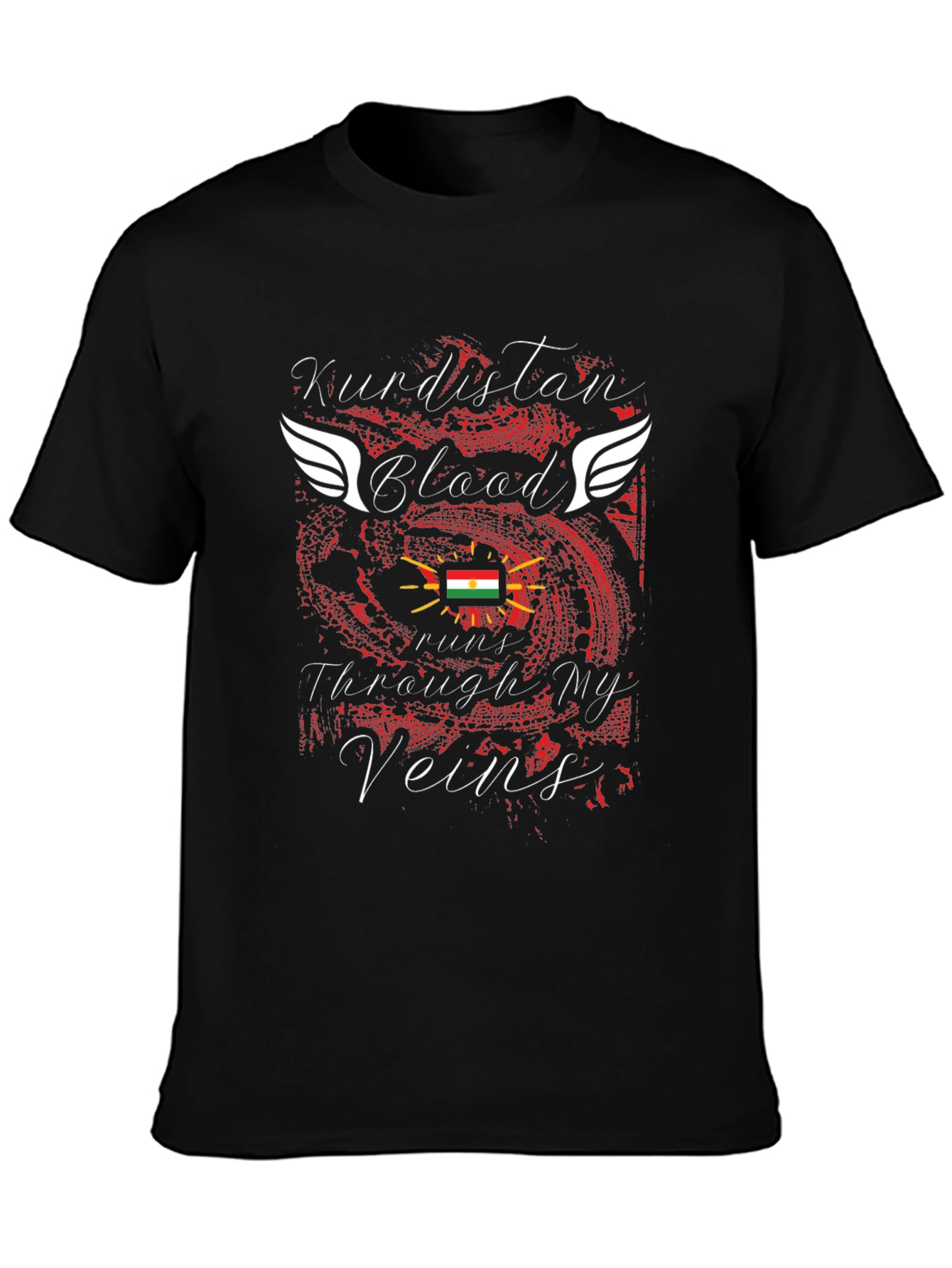 Kurdistan Pride Graphic T-Shirt - Blood Runs Through My Veins Tee