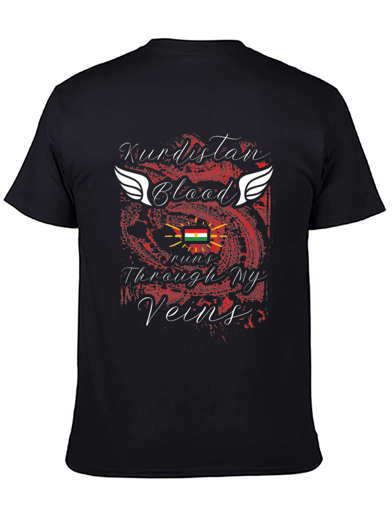 Kurdistan Pride Graphic T-Shirt - Blood Runs Through My Veins Tee