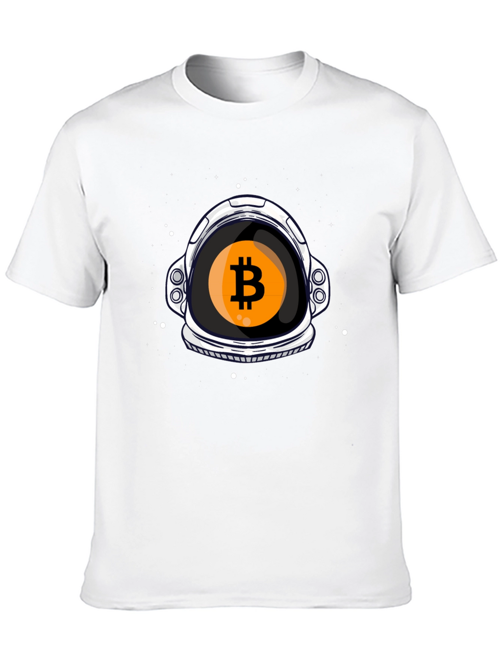 Bitcoin Astronaut Helmet Graphic T-Shirt