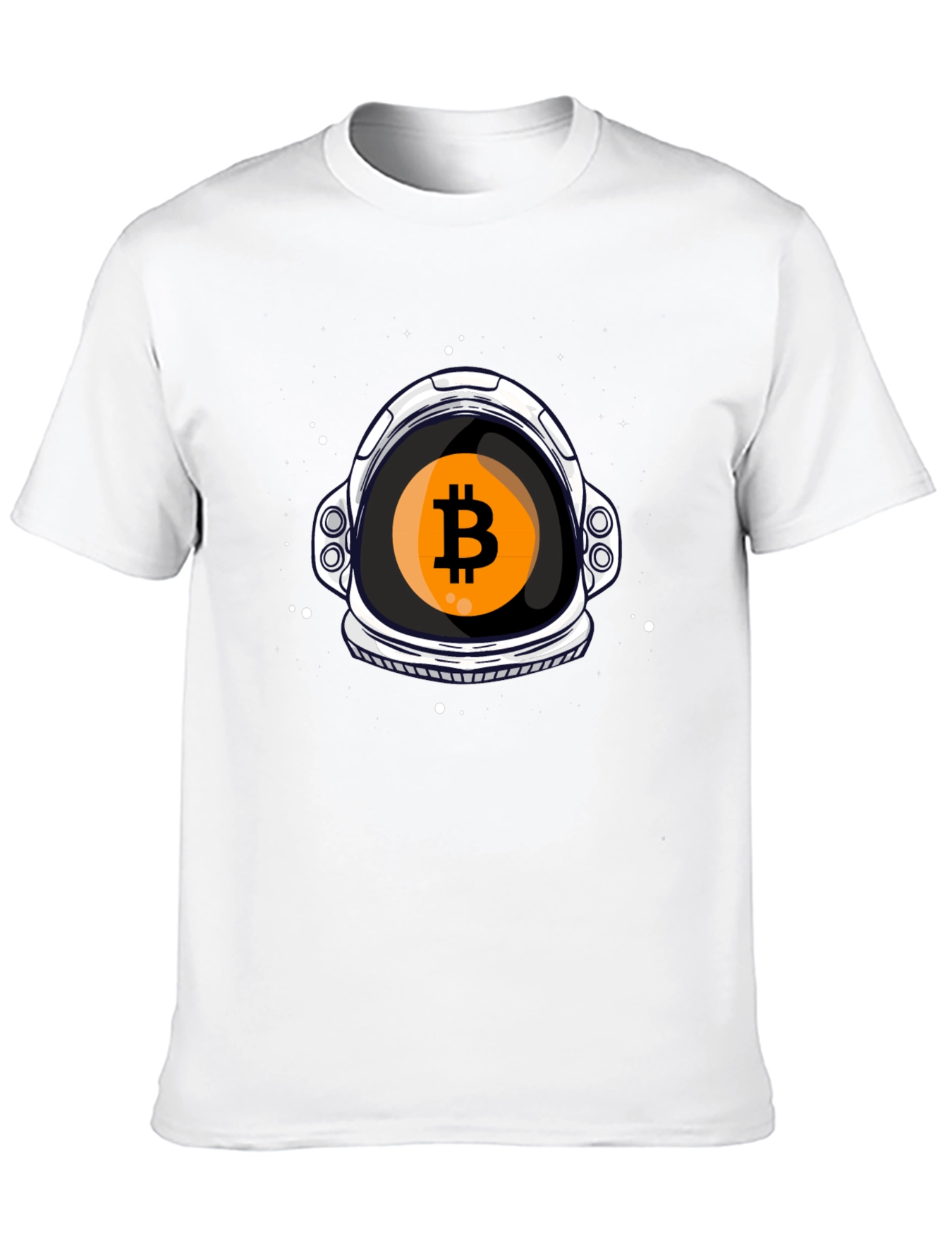 Bitcoin Astronaut Helmet Graphic T-Shirt