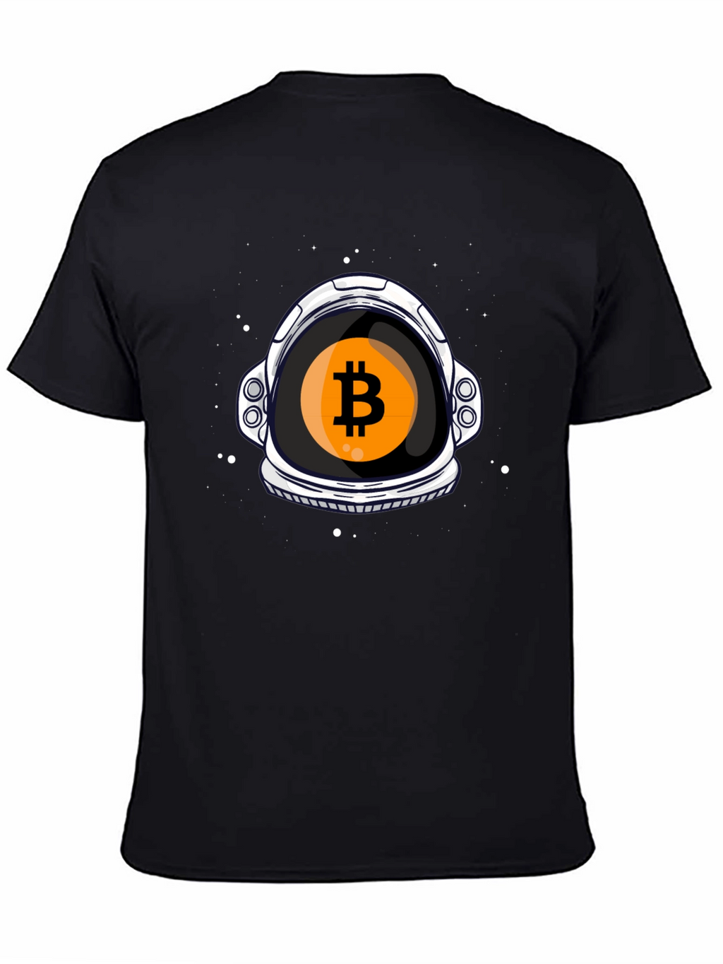 Bitcoin Astronaut Helmet Graphic T-Shirt