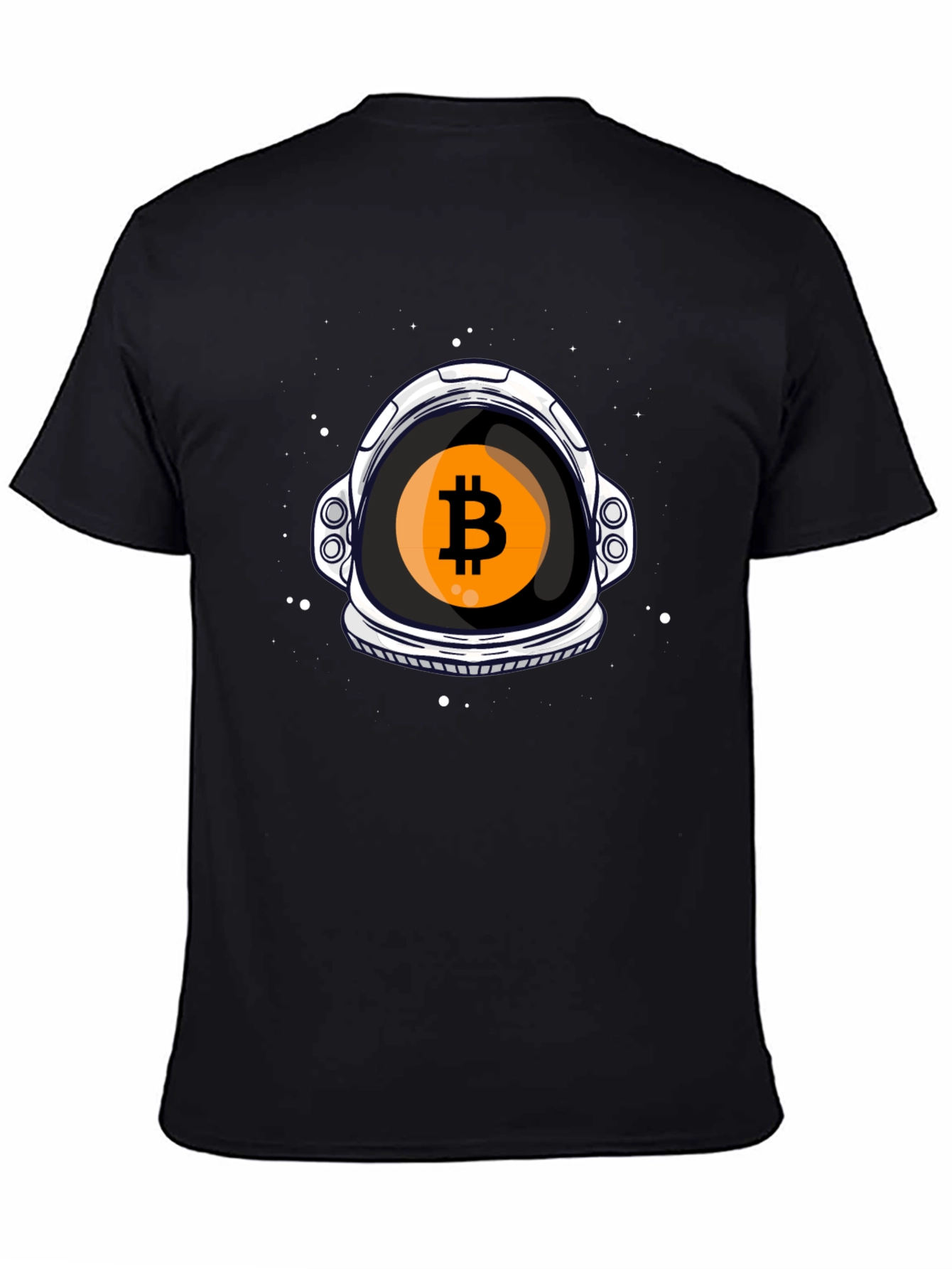 Bitcoin Astronaut Helmet Graphic T-Shirt