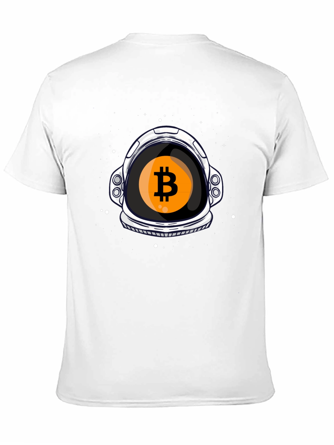 Bitcoin Astronaut Helmet Graphic T-Shirt