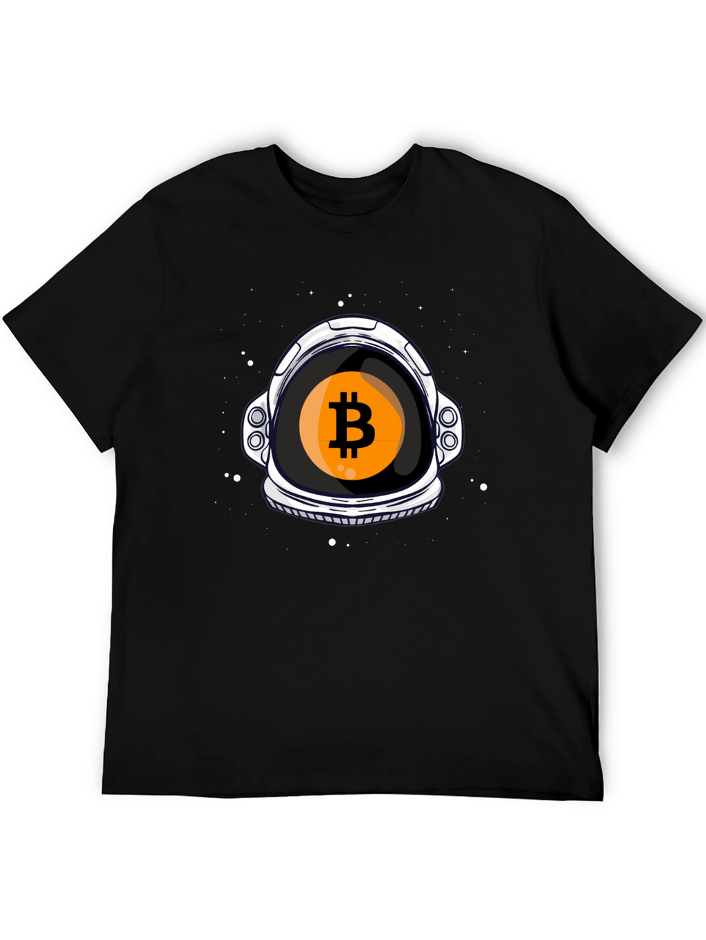 Bitcoin Astronaut Helmet Graphic T-Shirt