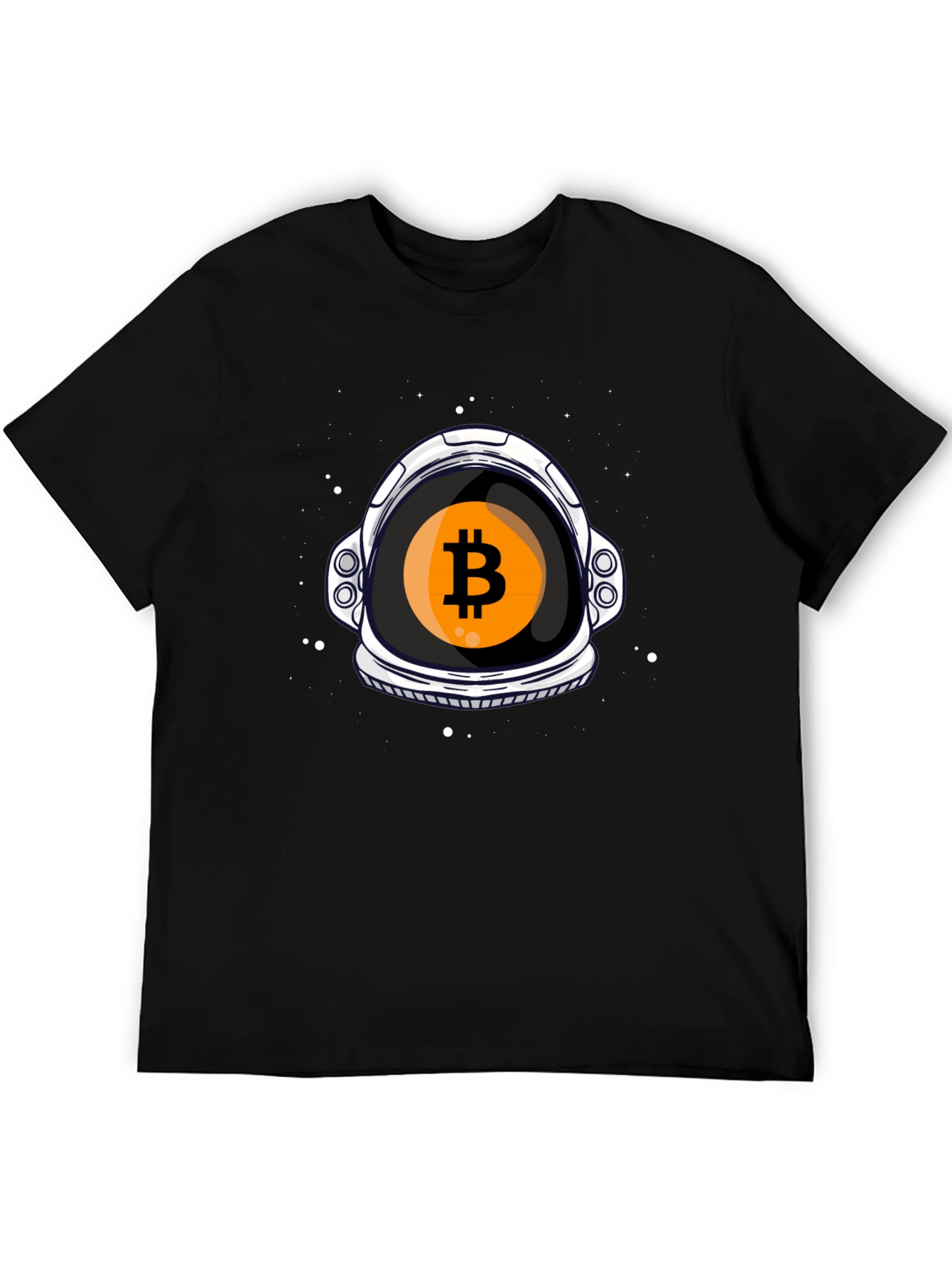 Bitcoin Astronaut Helmet Graphic T-Shirt