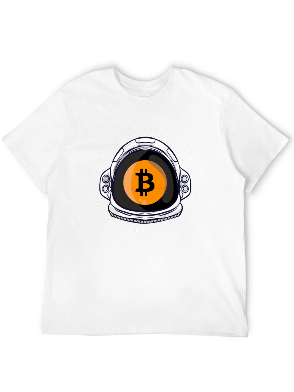 Bitcoin Astronaut Helmet Graphic T-Shirt