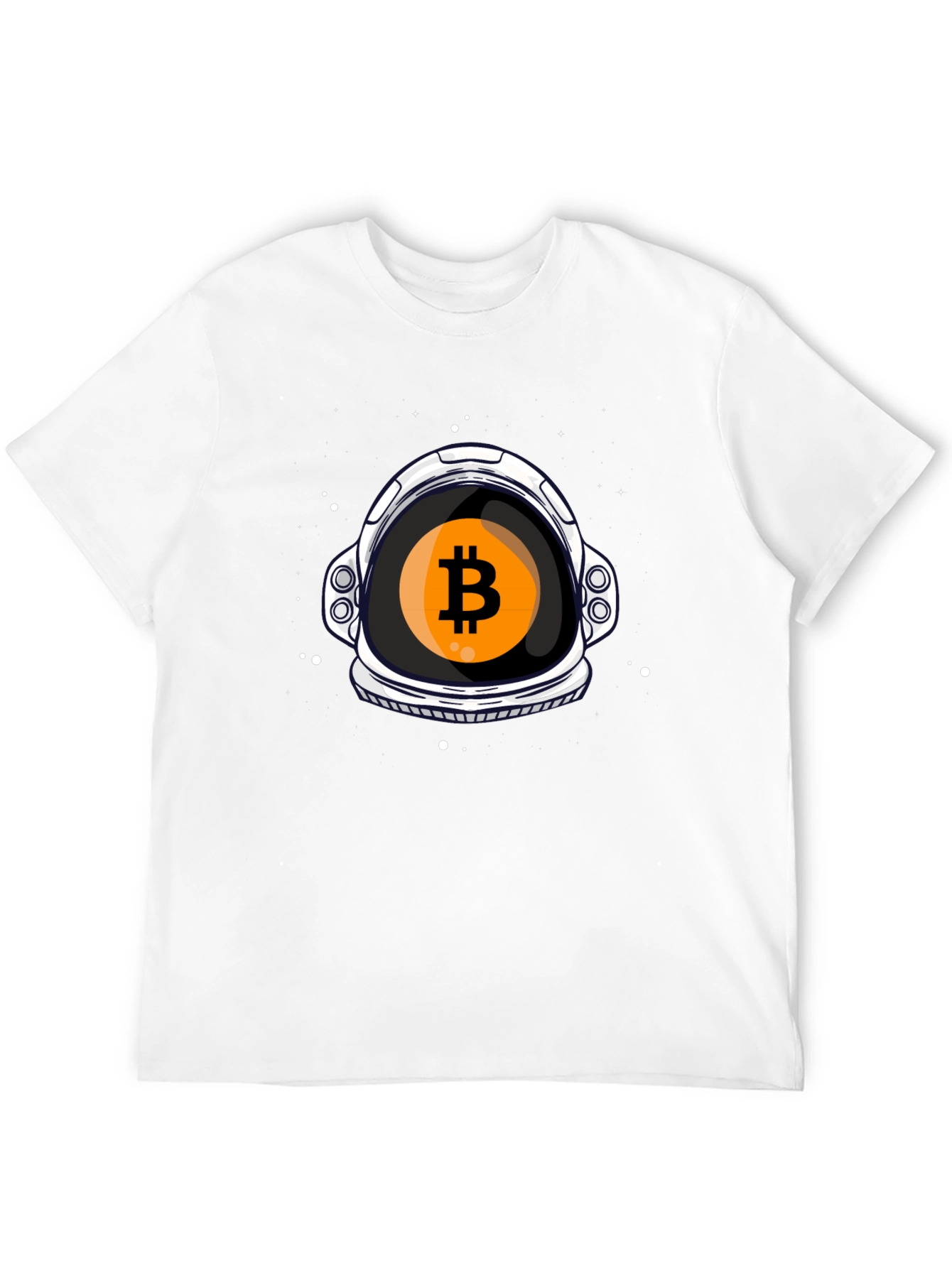 Bitcoin Astronaut Helmet Graphic T-Shirt
