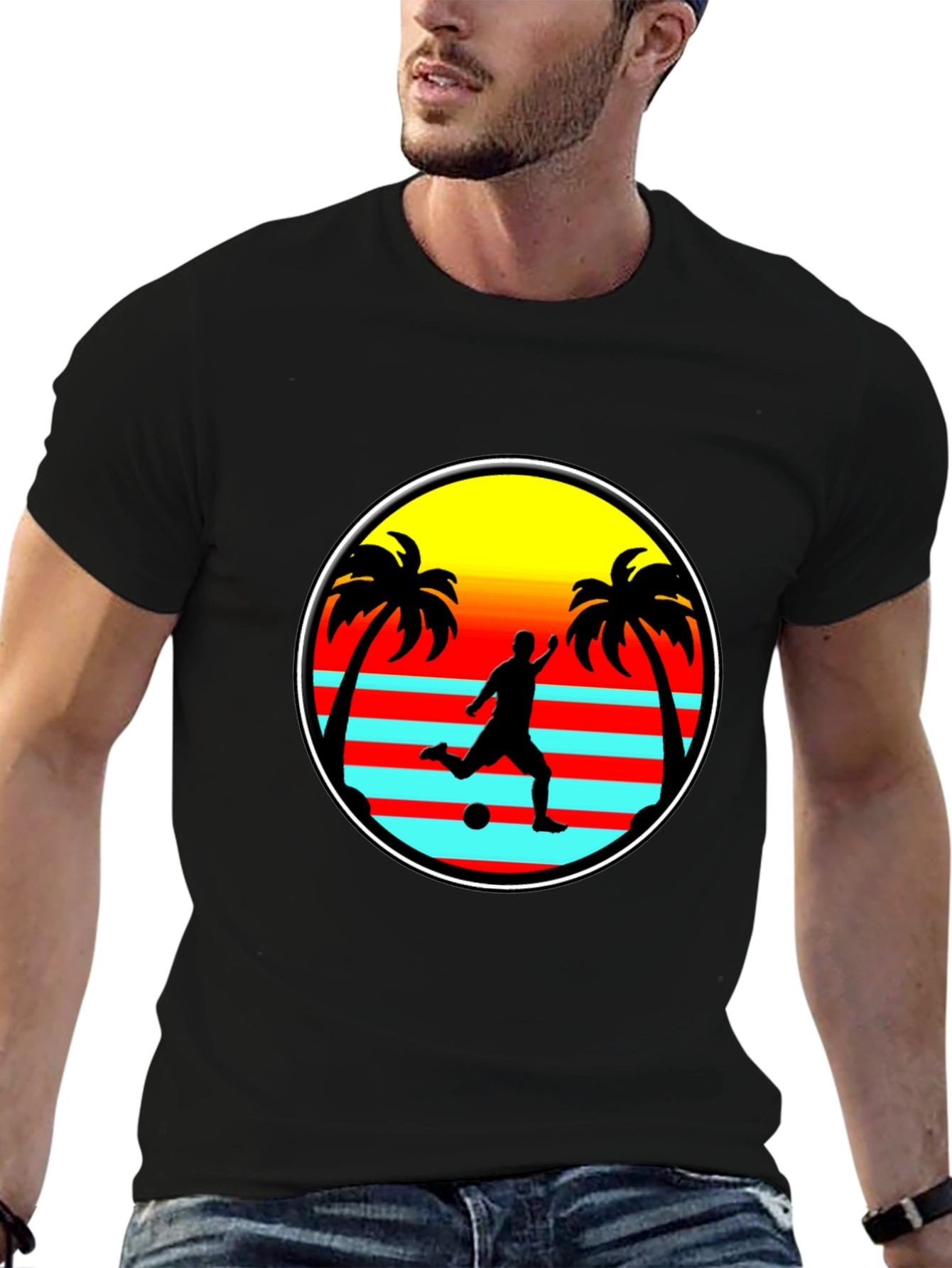 Tropical Soccer Graphic Tee