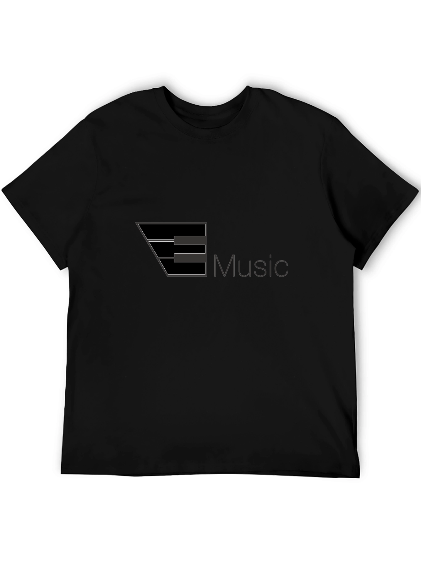 Music Keyboard Graphic Black T-Shirt