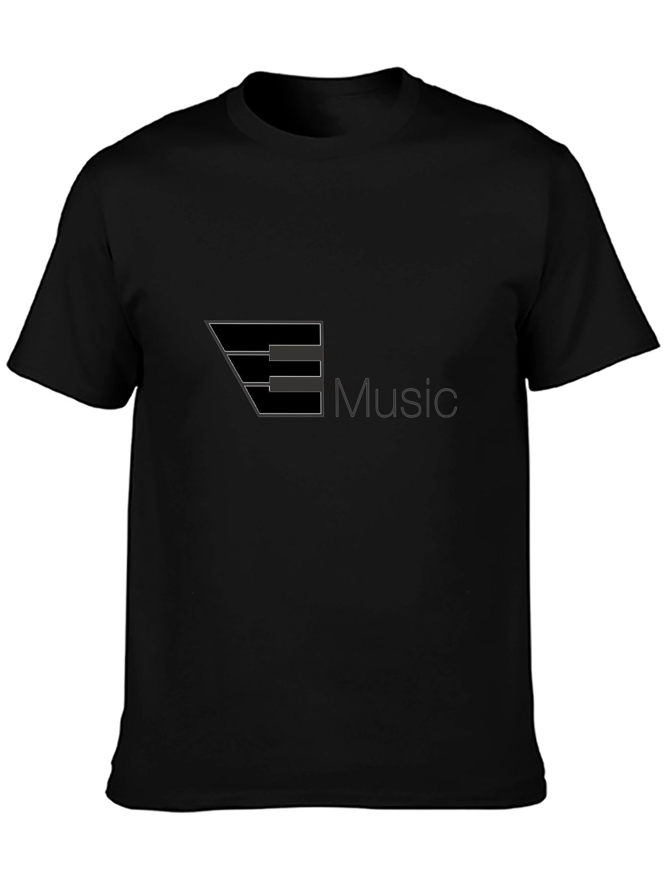 Music Keyboard Graphic Black T-Shirt