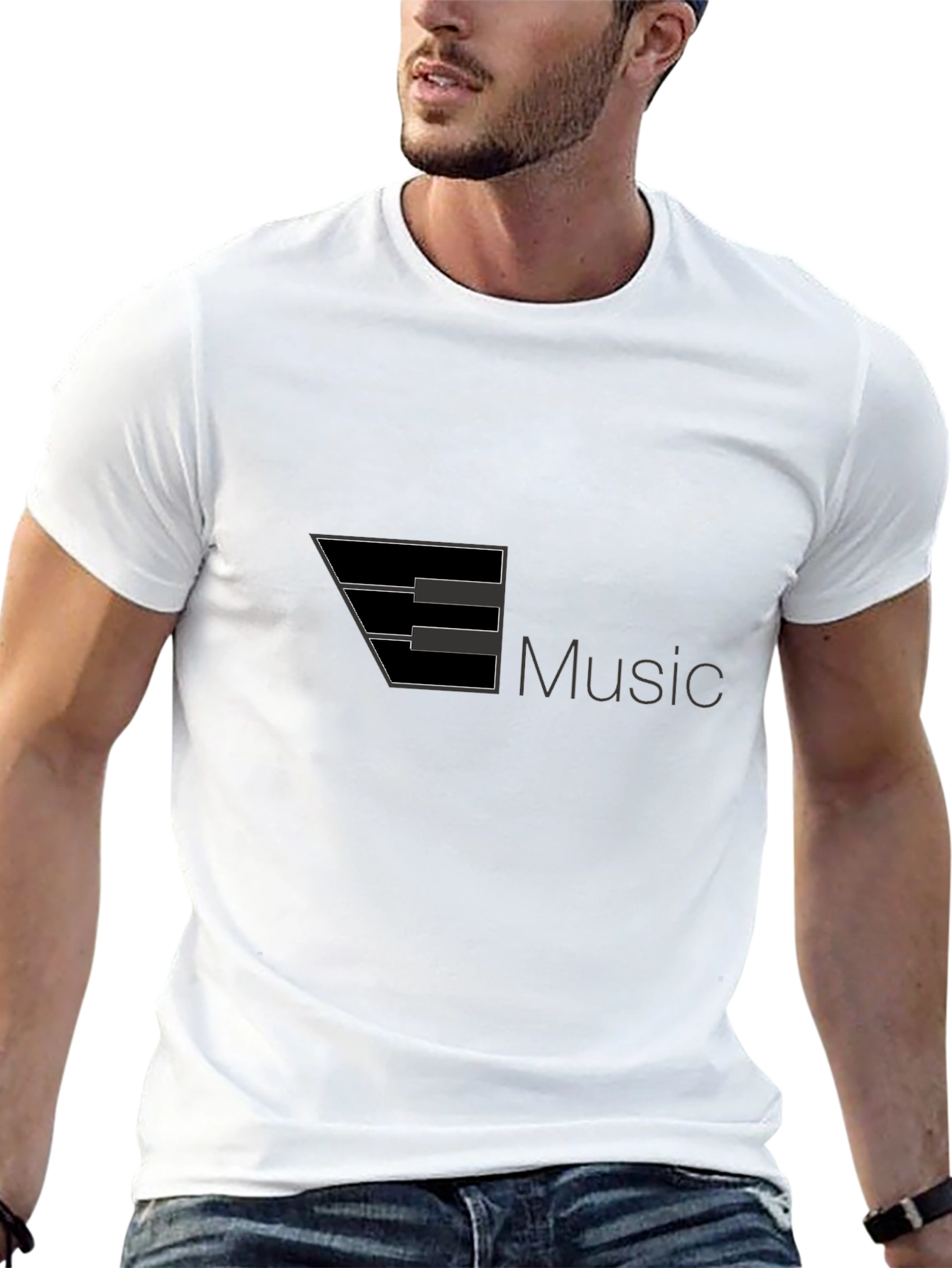 Music Keyboard Graphic Black T-Shirt