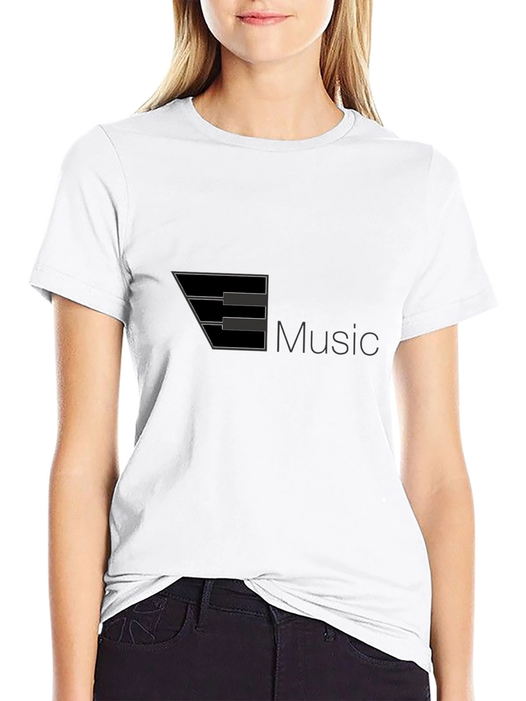 Music Keyboard Graphic Black T-Shirt