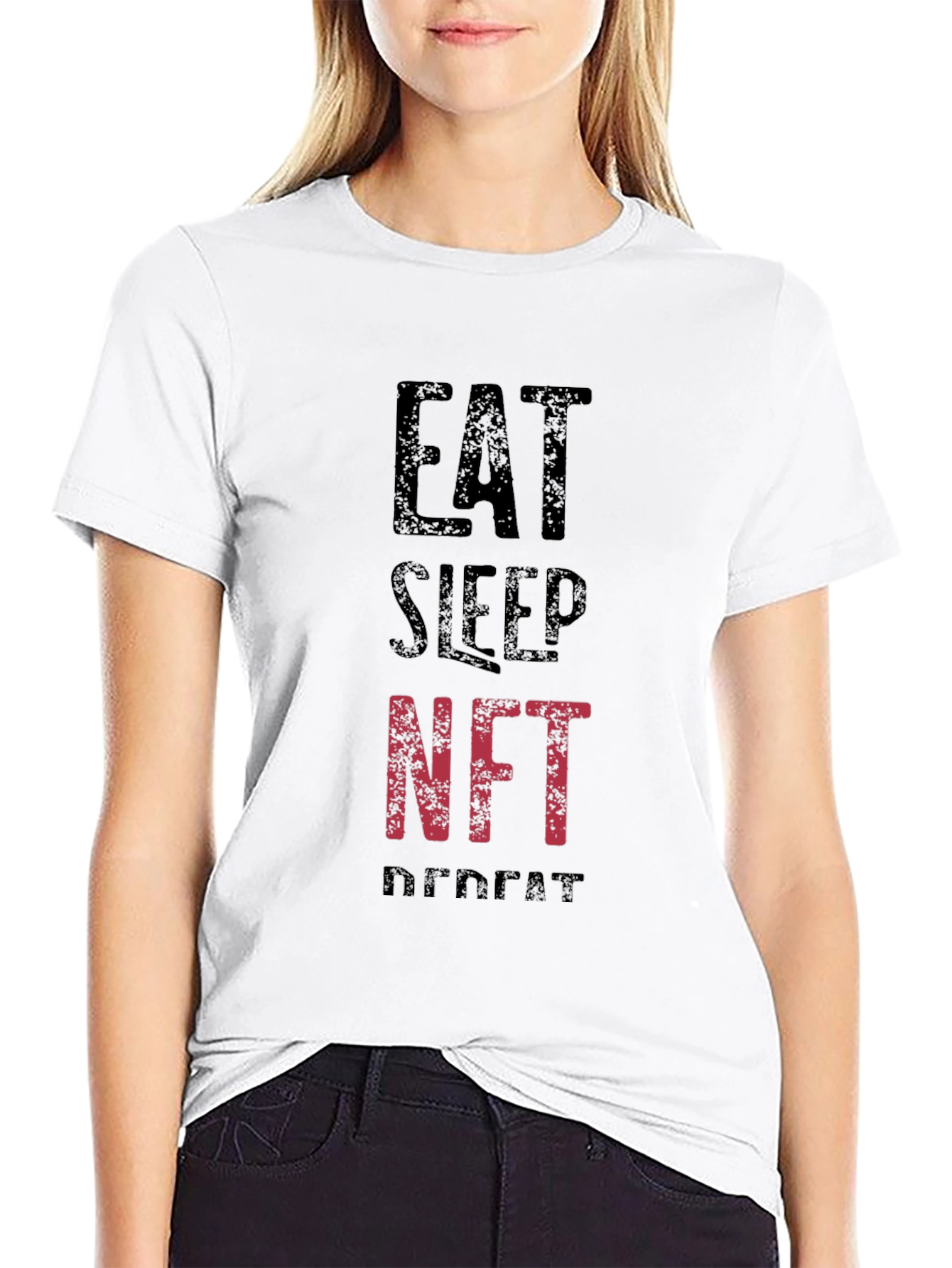 Eat Sleep NFT Repeat Black T-Shirt