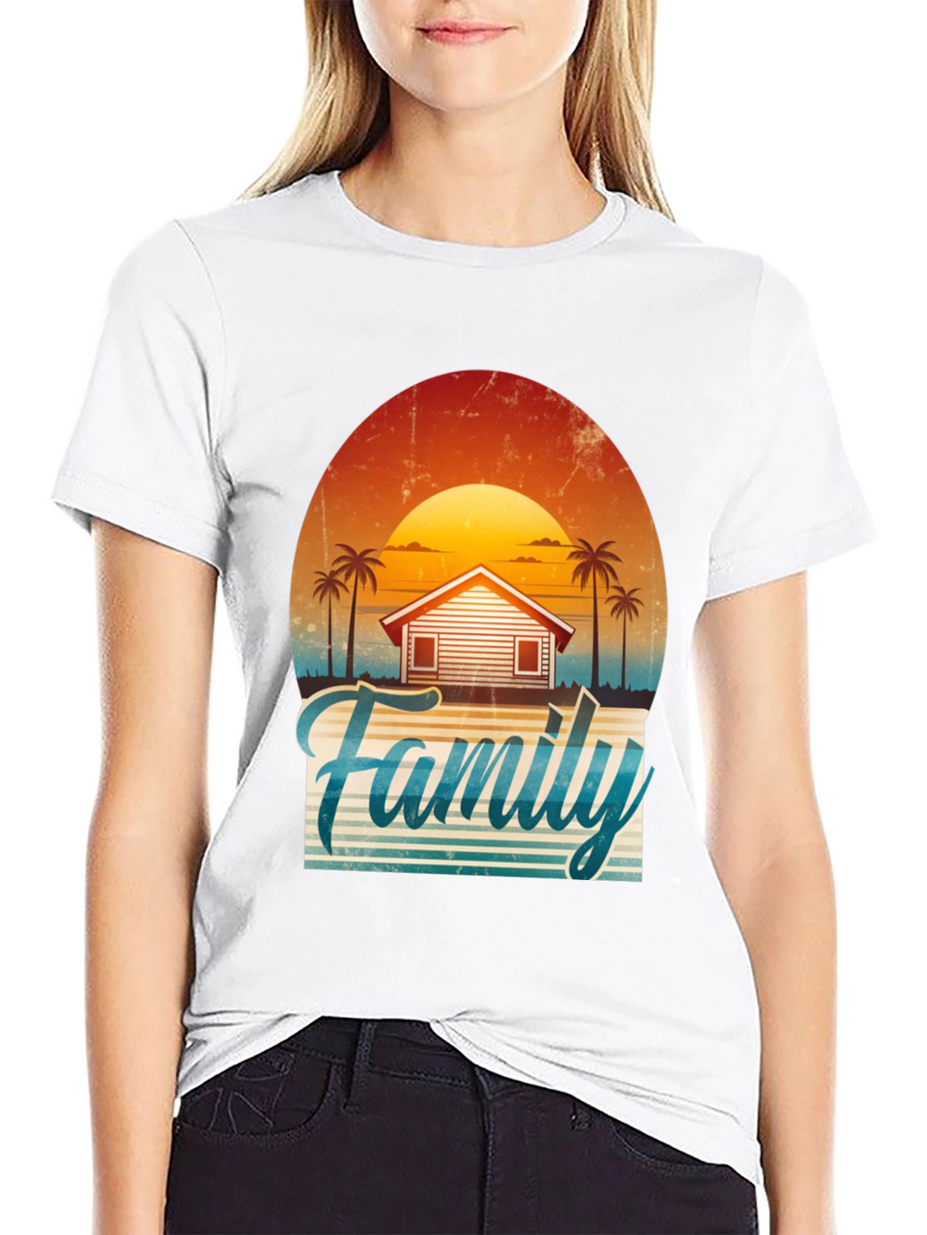 Family Vacation Sunset Graphic Tee