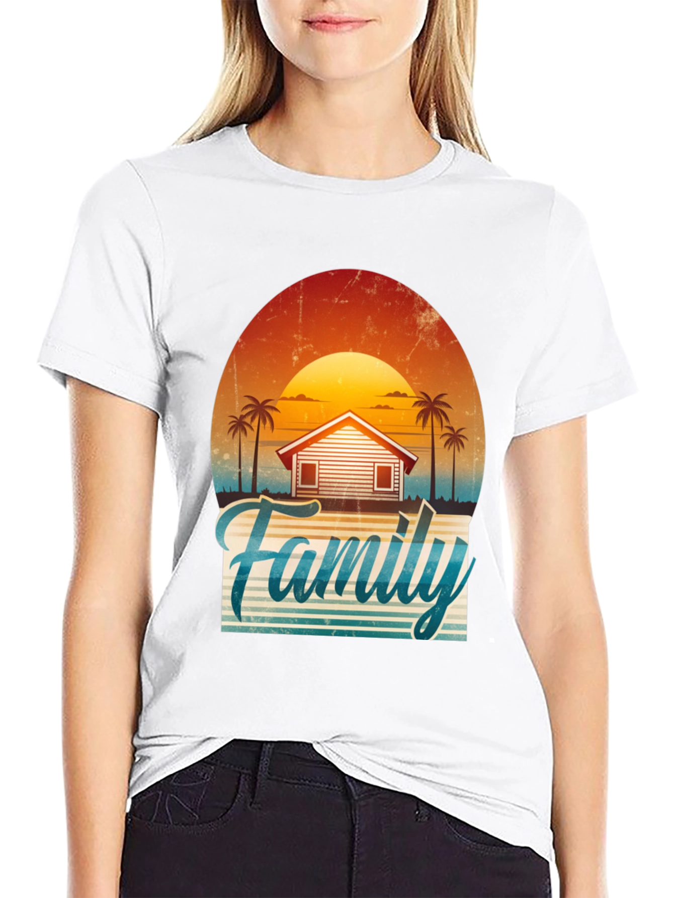 Family Vacation Sunset Graphic Tee