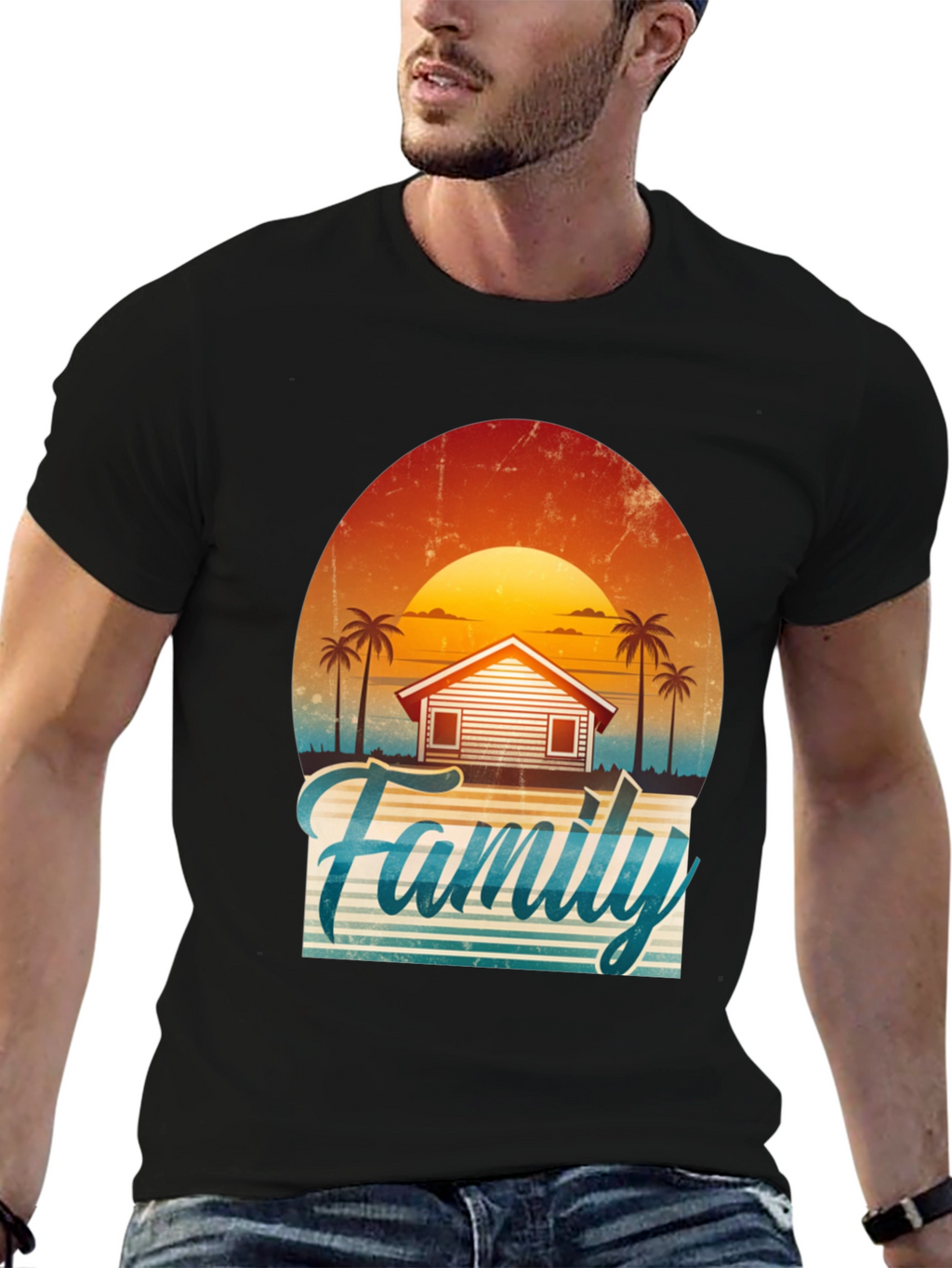 Family Vacation Sunset Graphic Tee