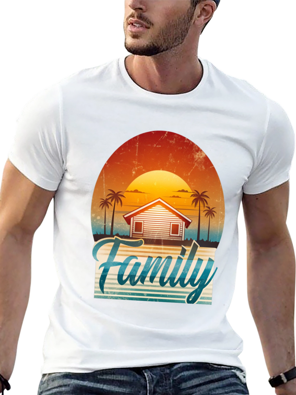 Family Vacation Sunset Graphic Tee