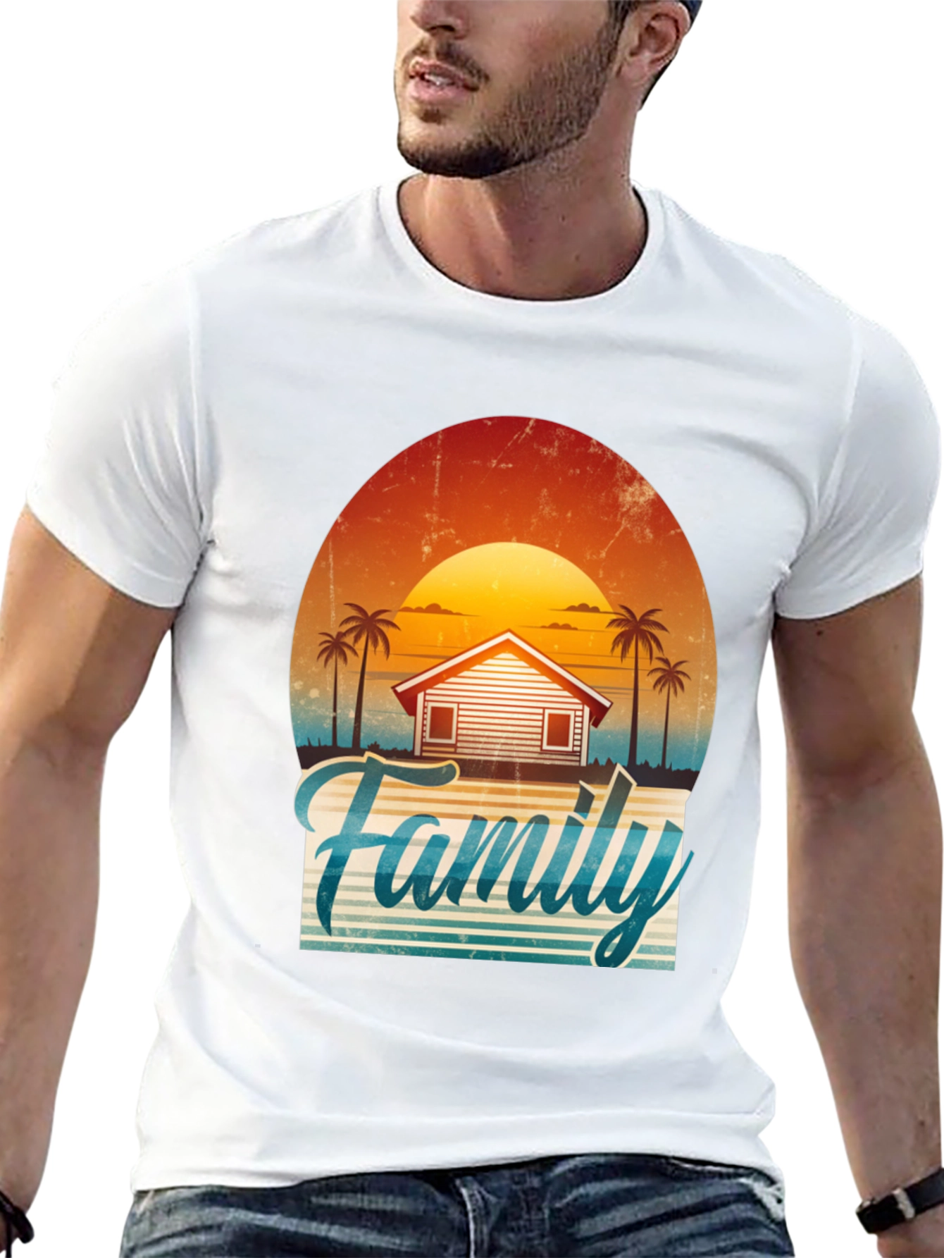Family Vacation Sunset Graphic Tee
