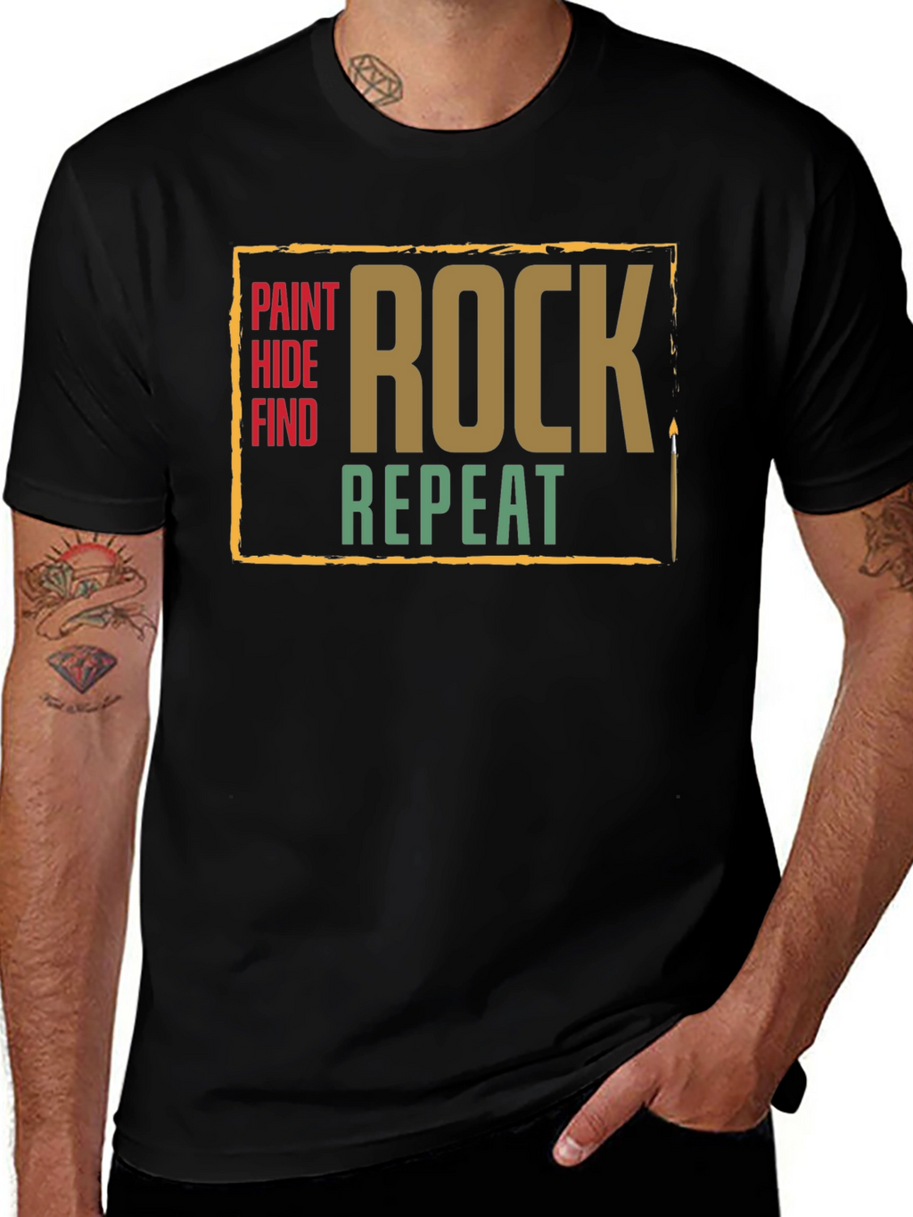 Paint Hide Find Rock Repeat T-Shirt