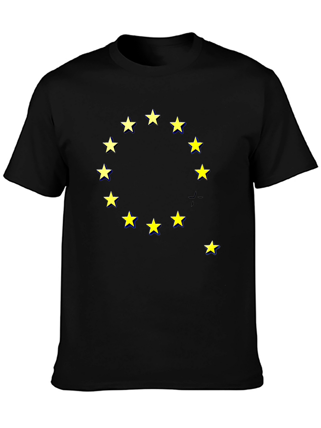 EU Stars Graphic Black T-Shirt