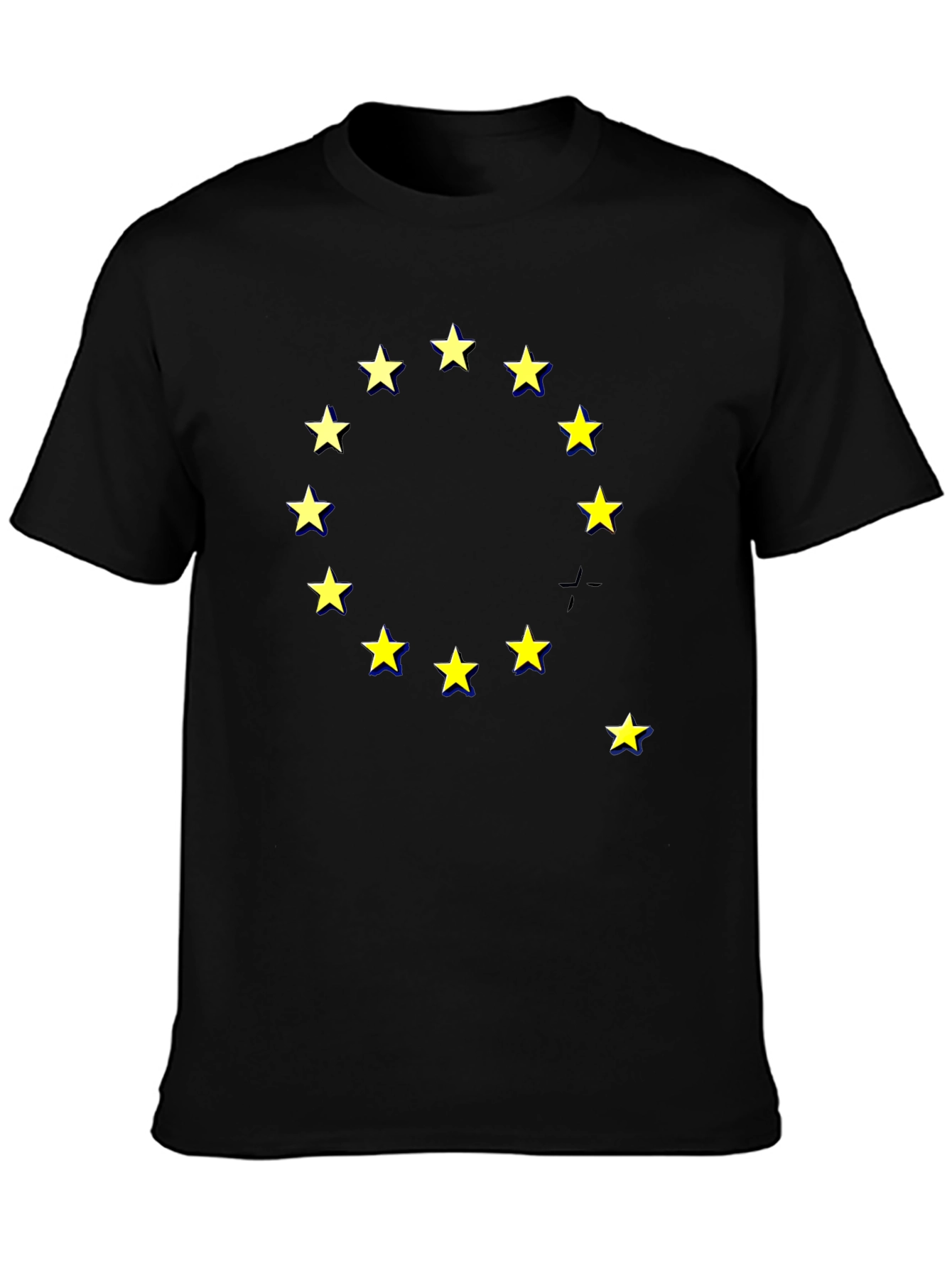 EU Stars Graphic Black T-Shirt