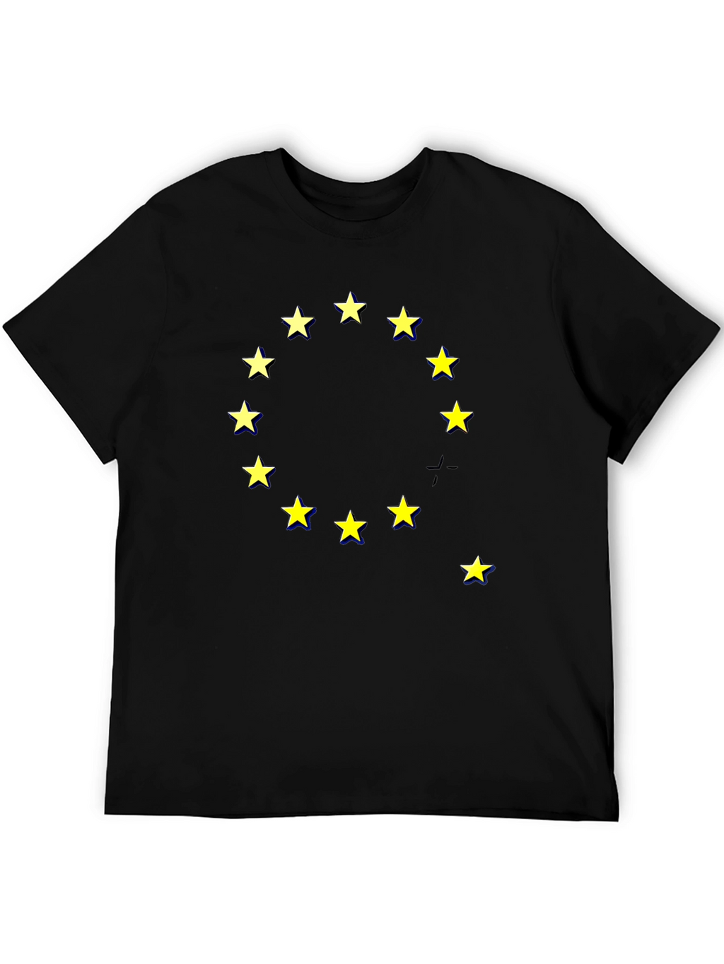 EU Stars Graphic Black T-Shirt
