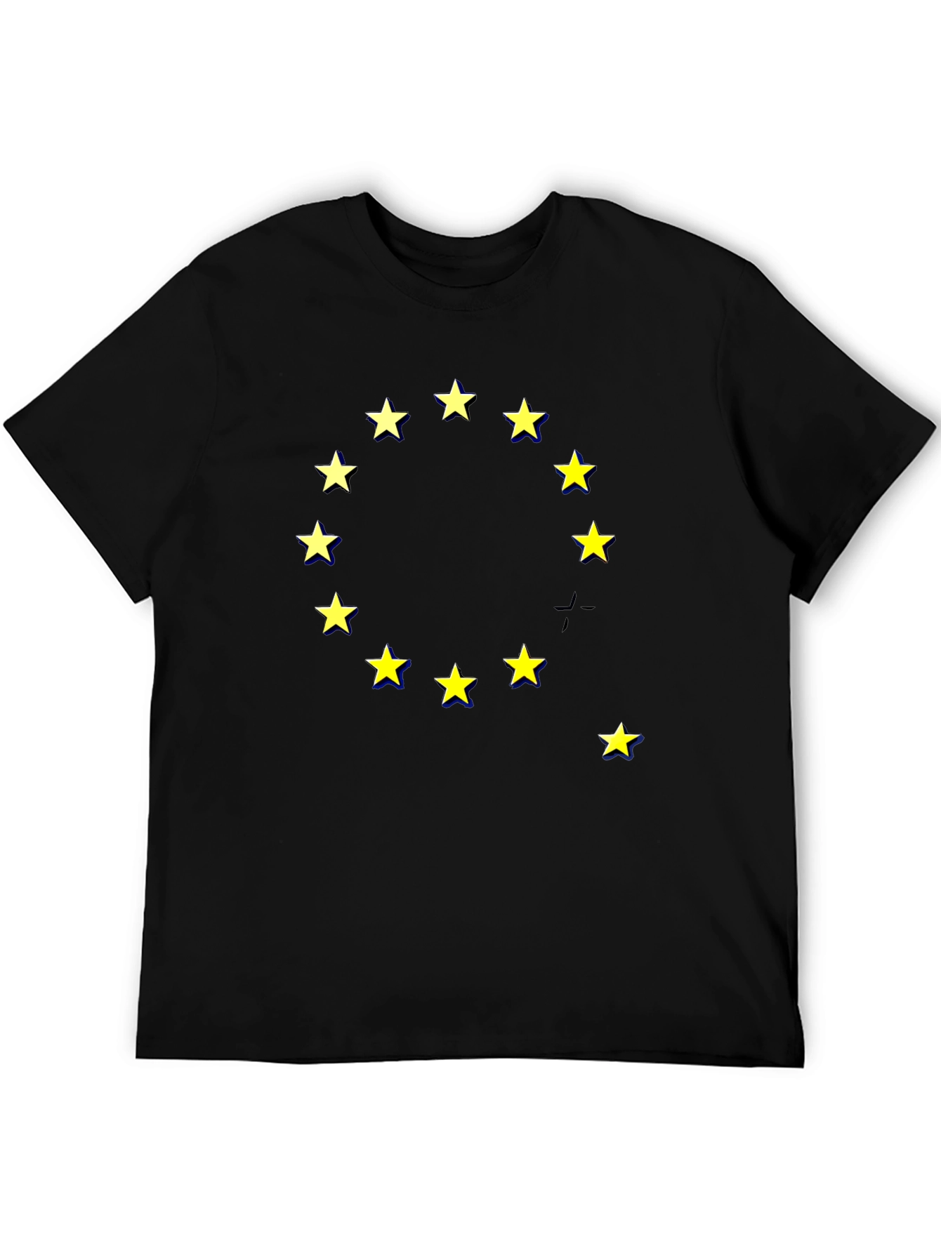 EU Stars Graphic Black T-Shirt