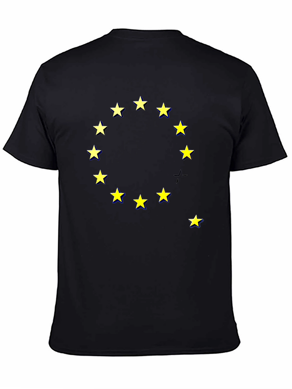 EU Stars Graphic Black T-Shirt