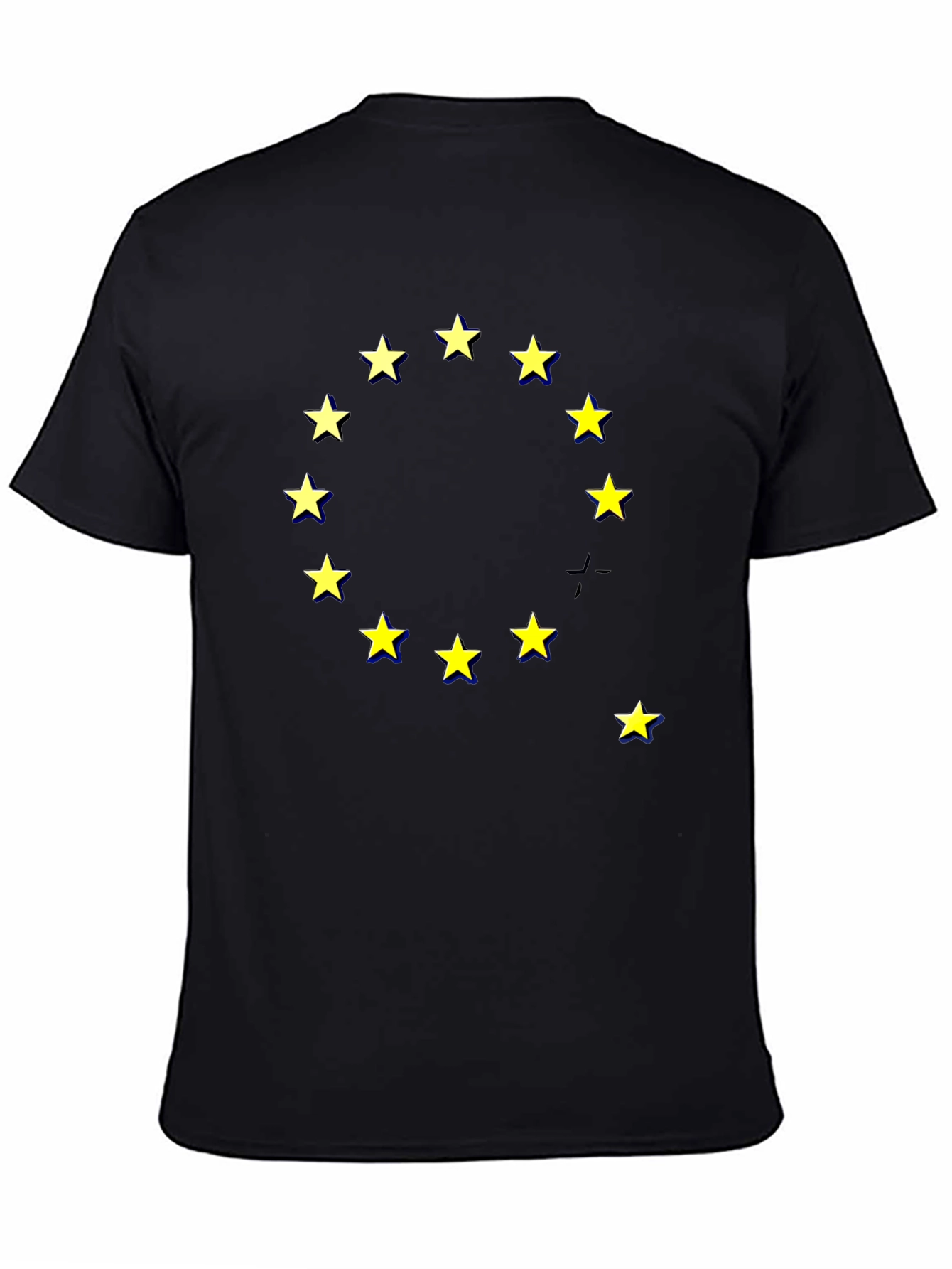 EU Stars Graphic Black T-Shirt