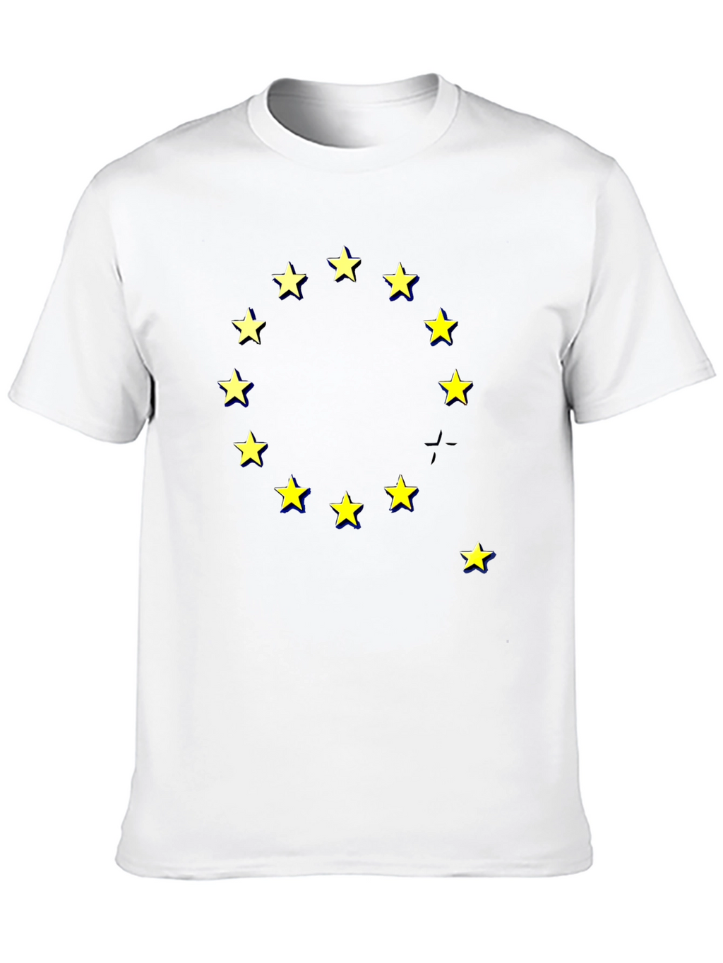 EU Stars Graphic Black T-Shirt