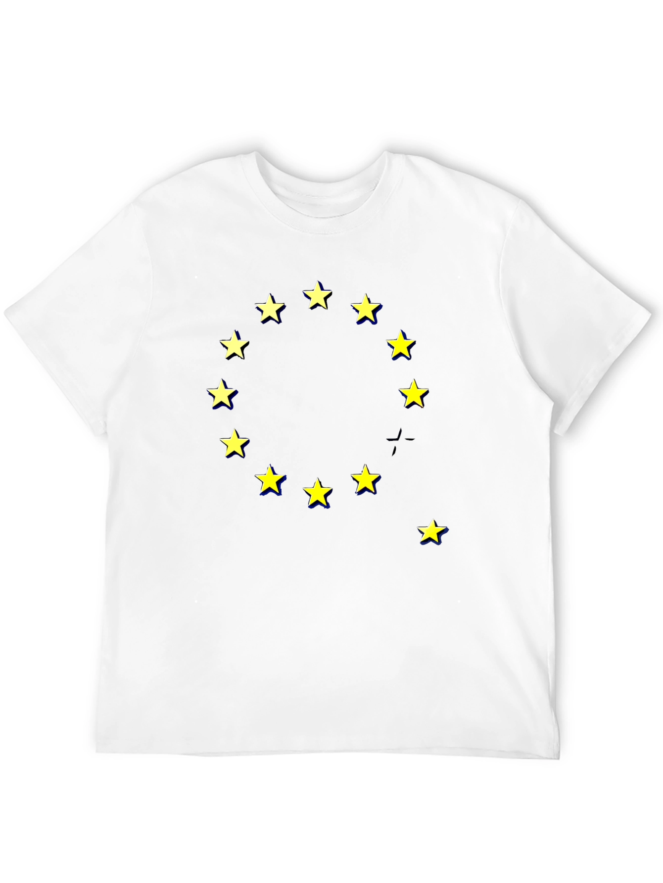 EU Stars Graphic Black T-Shirt