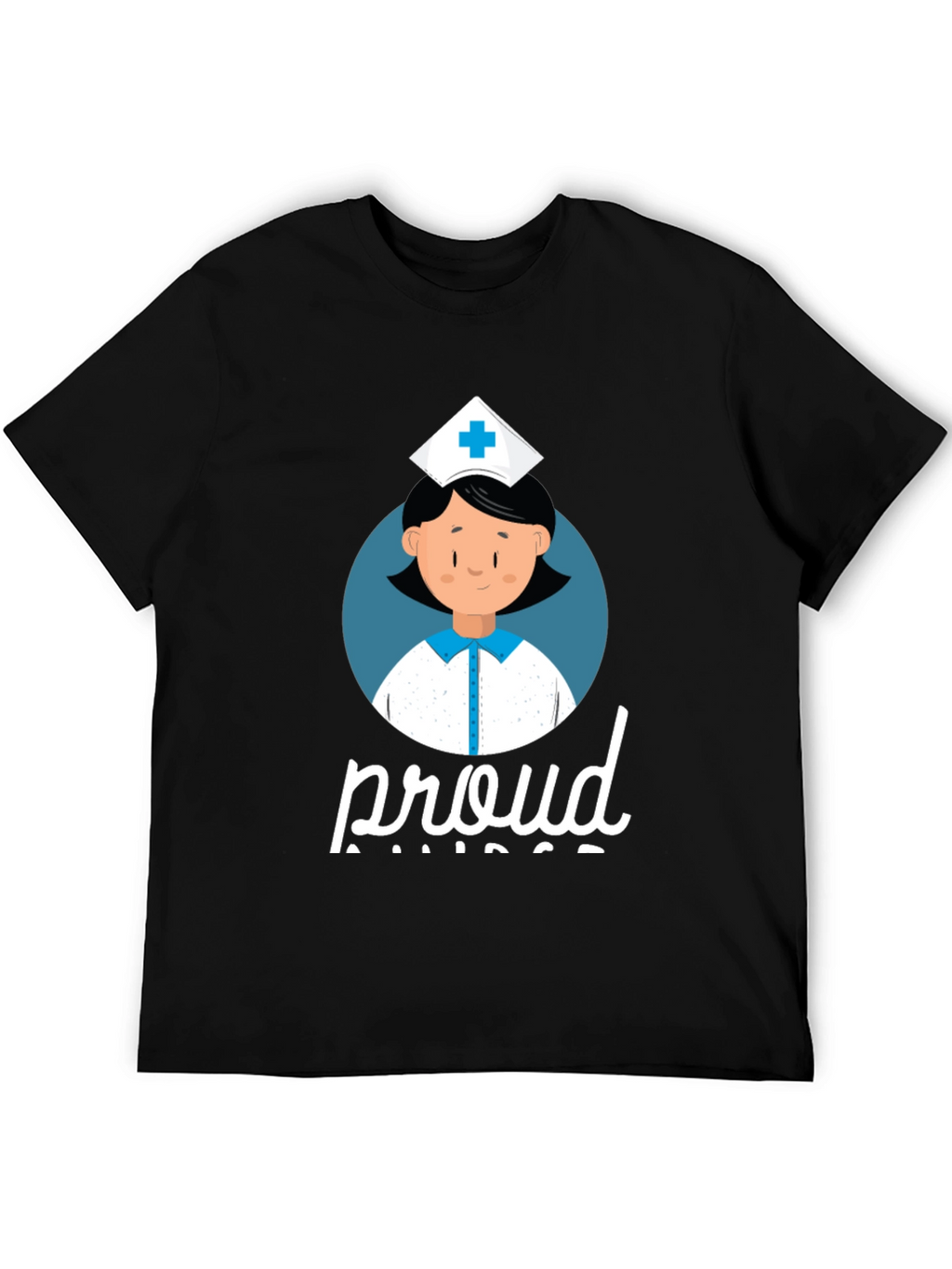 Proud Nurse T-Shirt - Black Cotton Tee