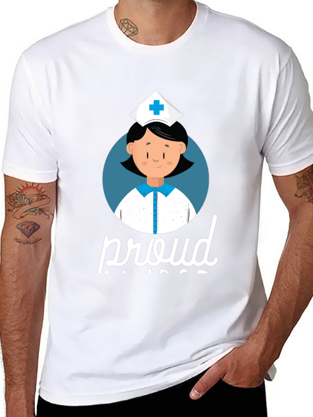 Proud Nurse T-Shirt - Black Cotton Tee
