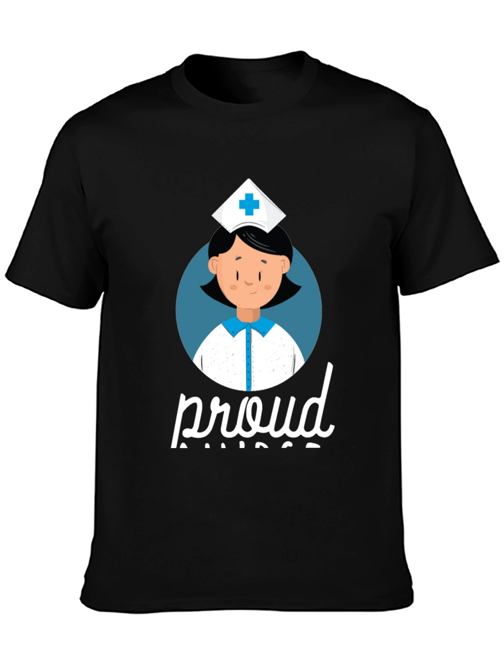 Proud Nurse T-Shirt - Black Cotton Tee